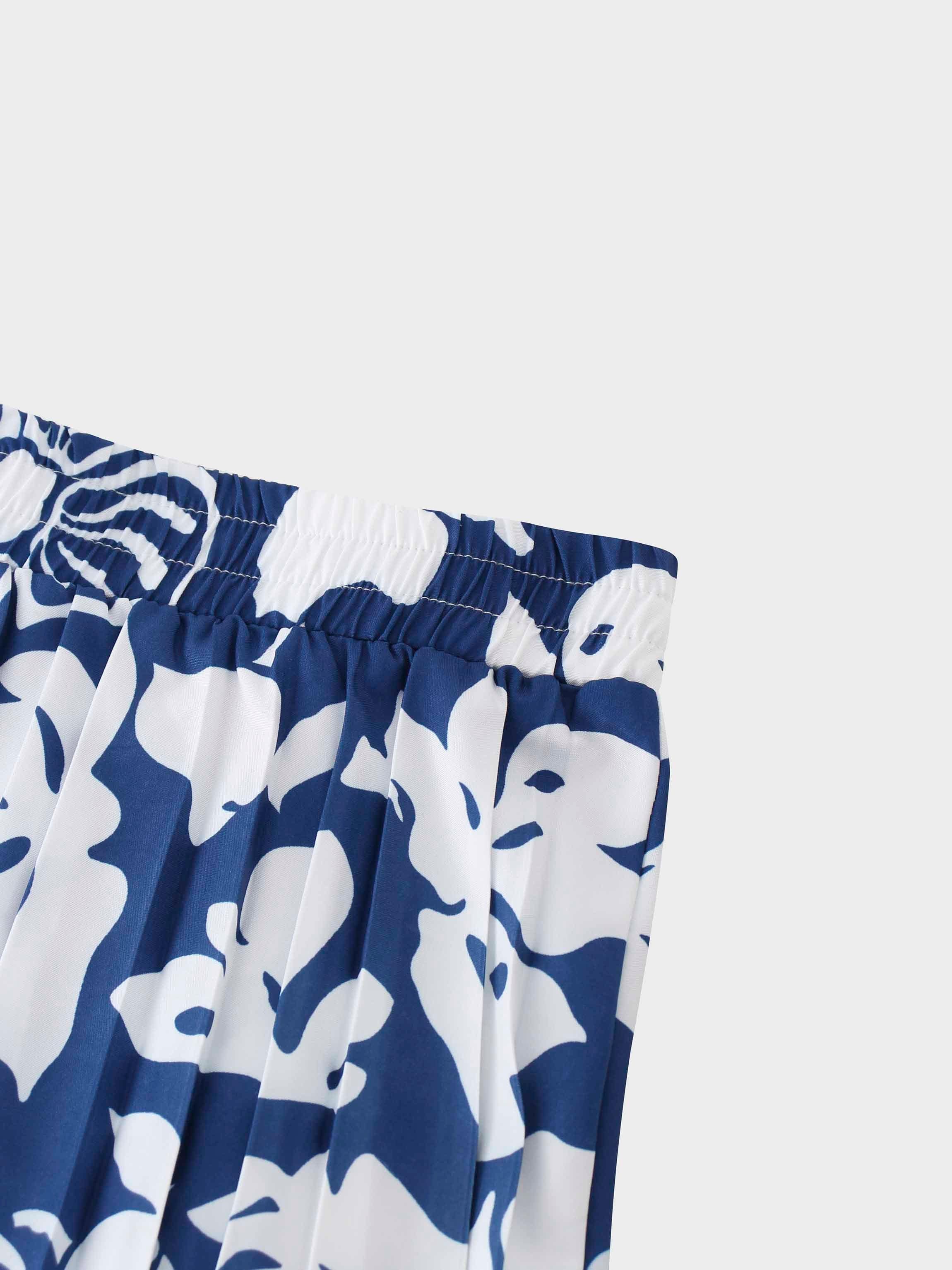 Covered Band Pleated Skirt 37