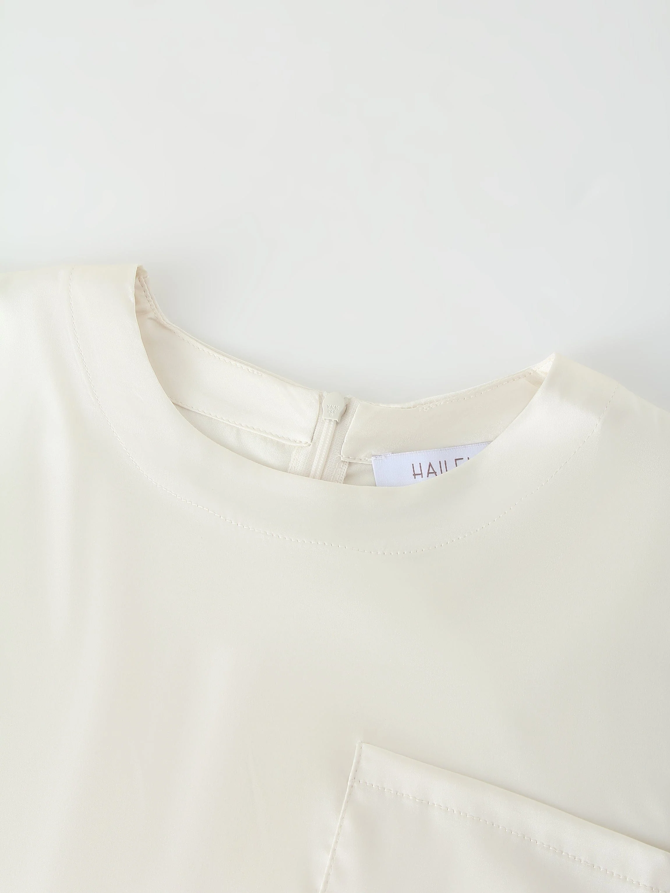 Satin Top-Ivory