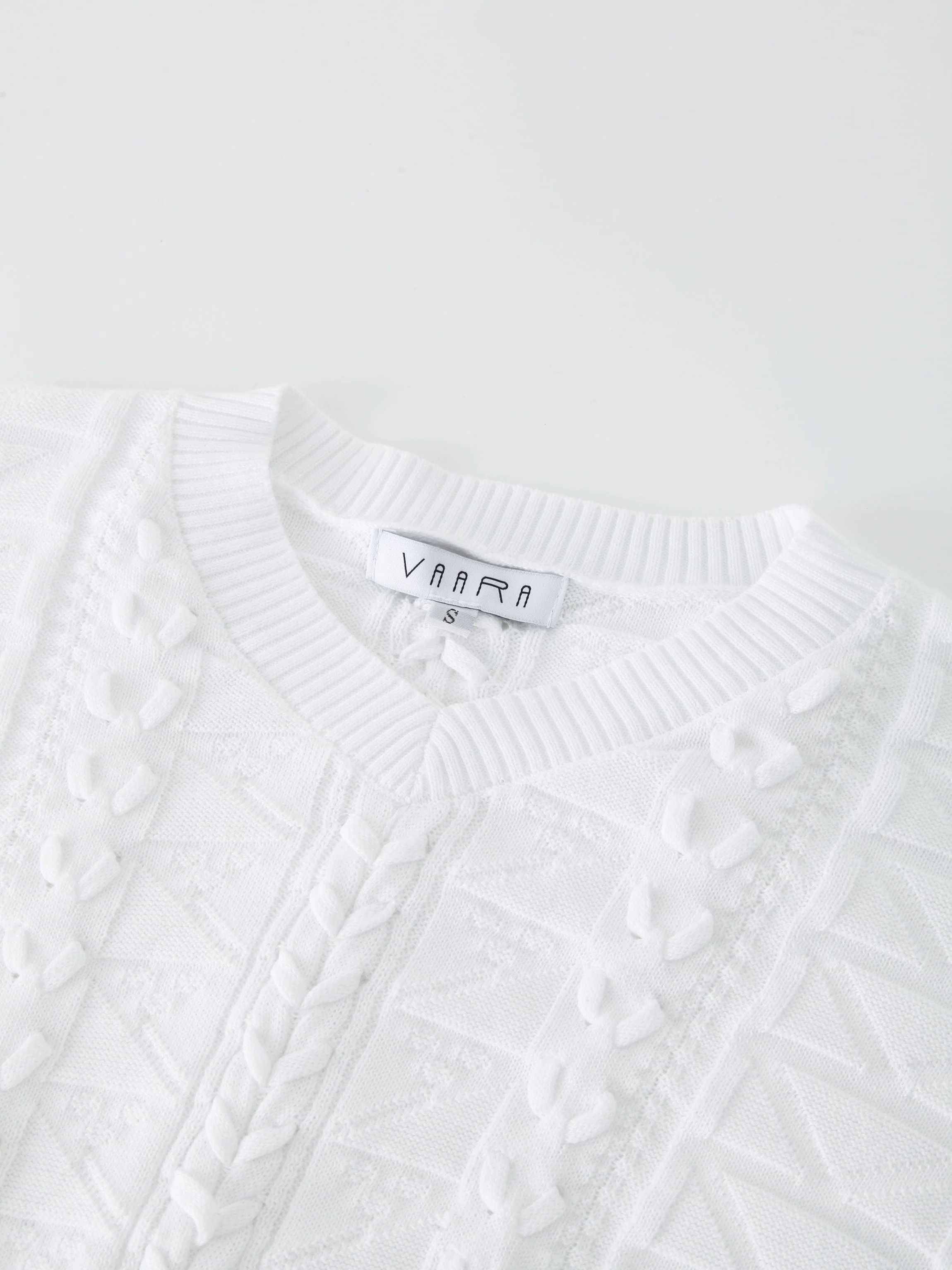 Cross Stitch Sweater-White