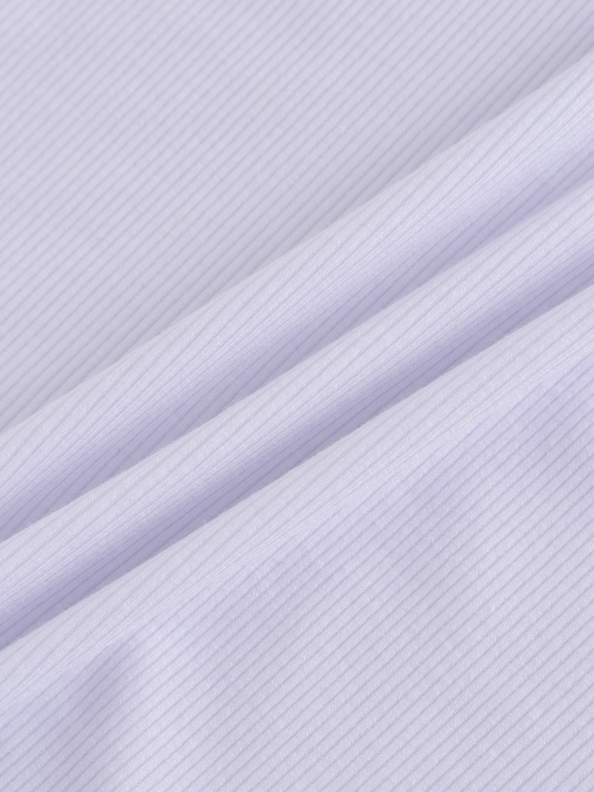 HIGH V RIBBED TEE - LS-WHITE