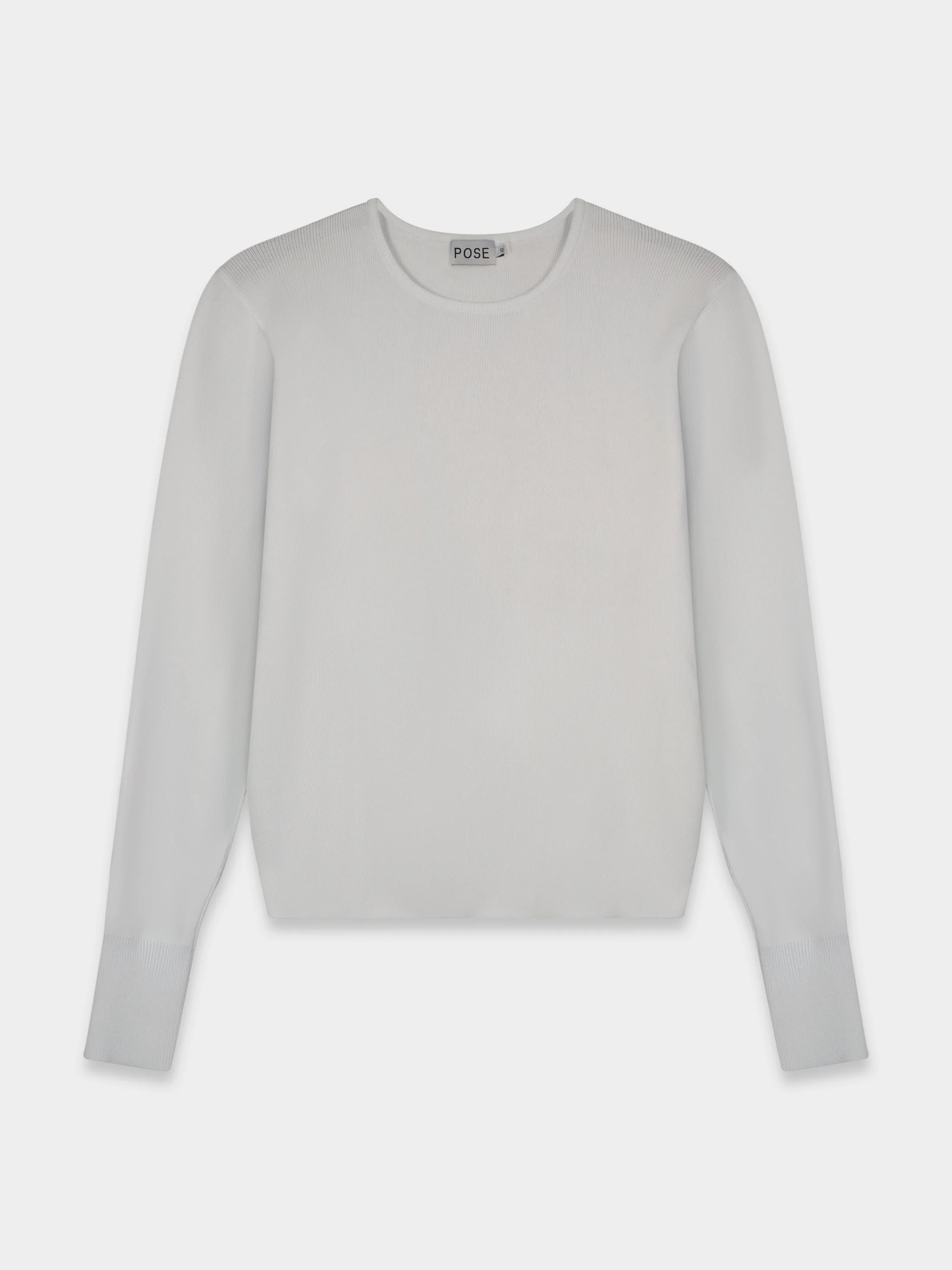 SILK KNIT SWEATER-WHITE