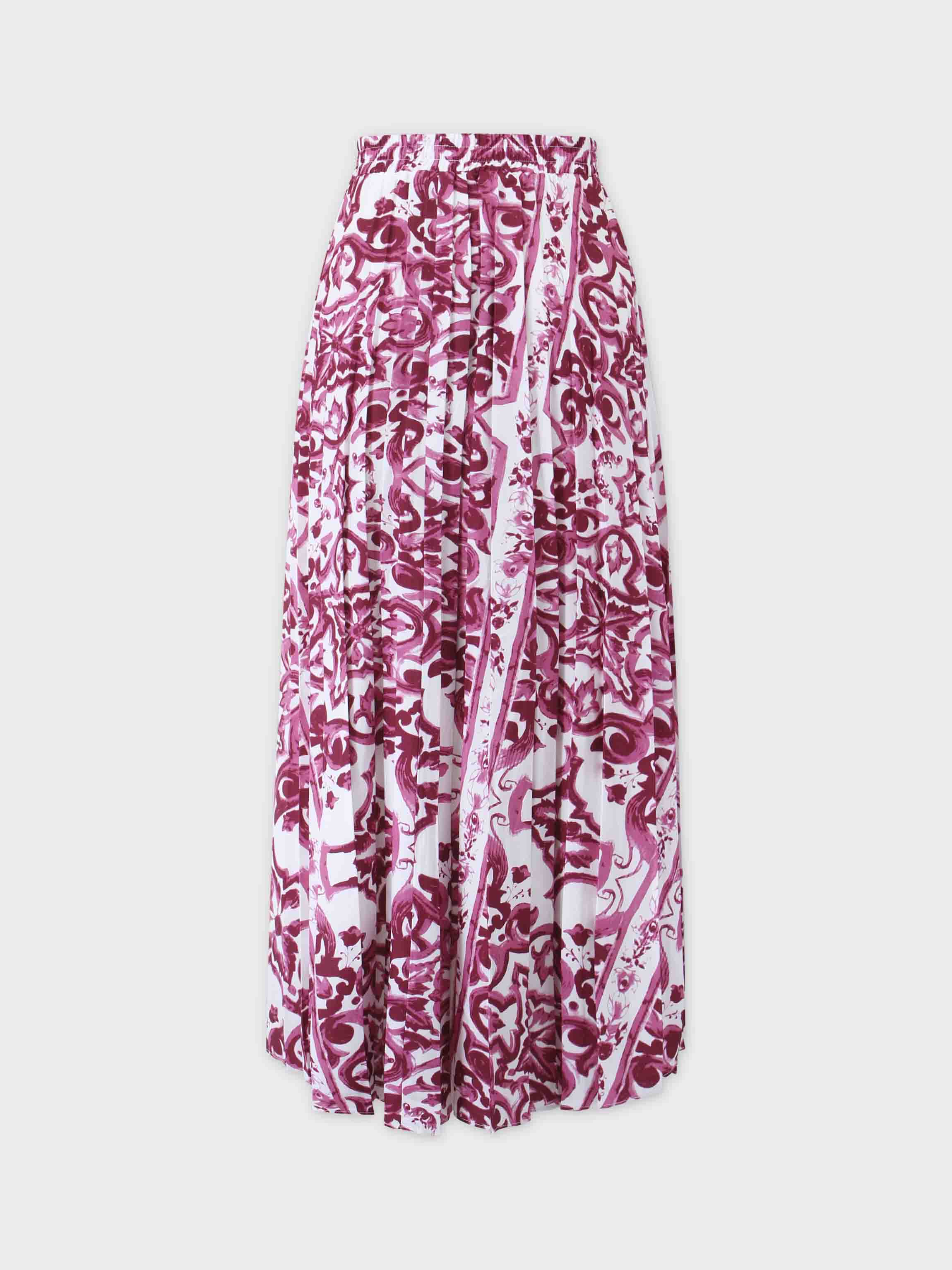 Covered Band Pleated Skirt 37