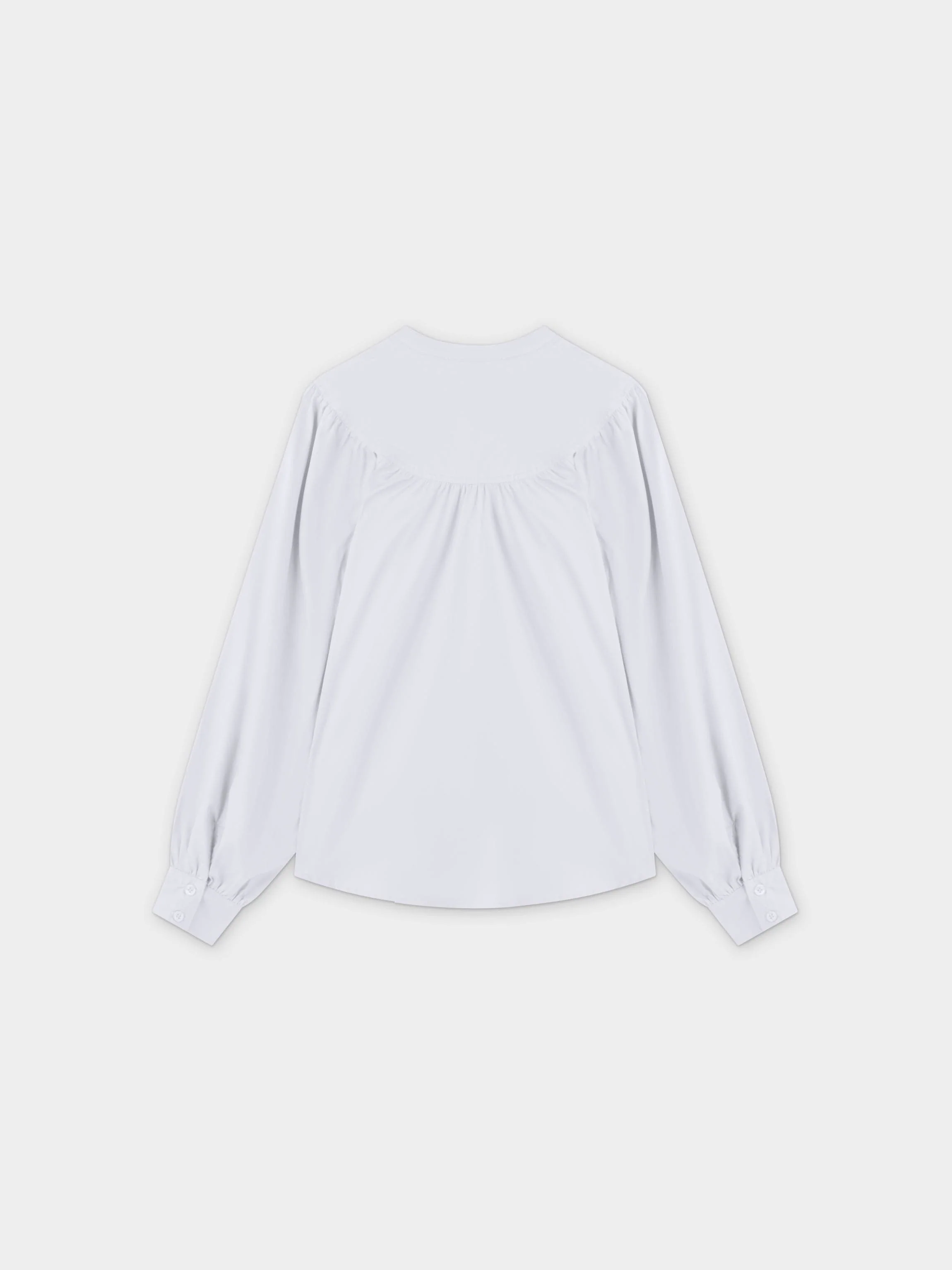 Gathered Top Blouse-White