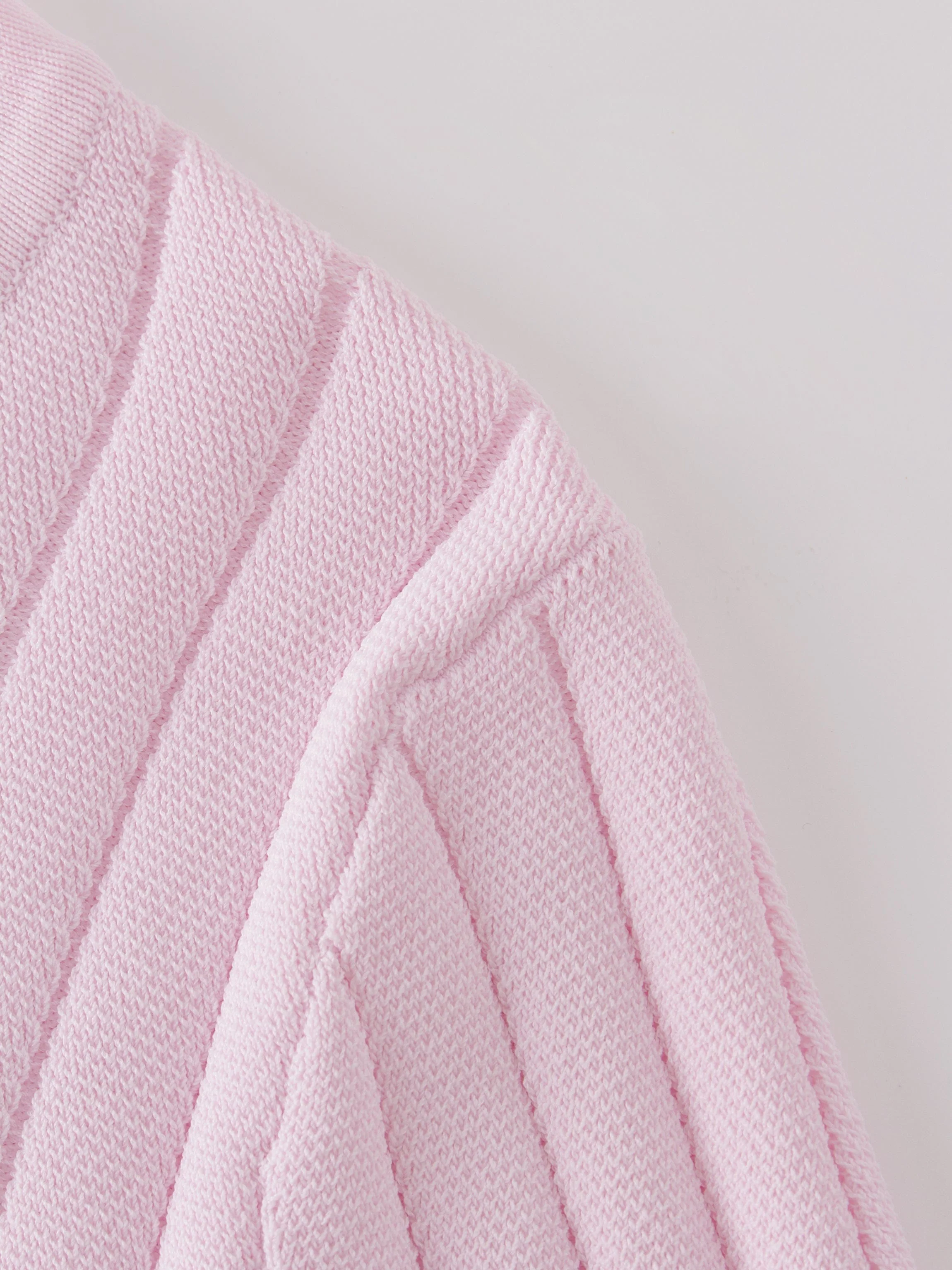 Silky Knit Cropped Cardigan-Light Pink