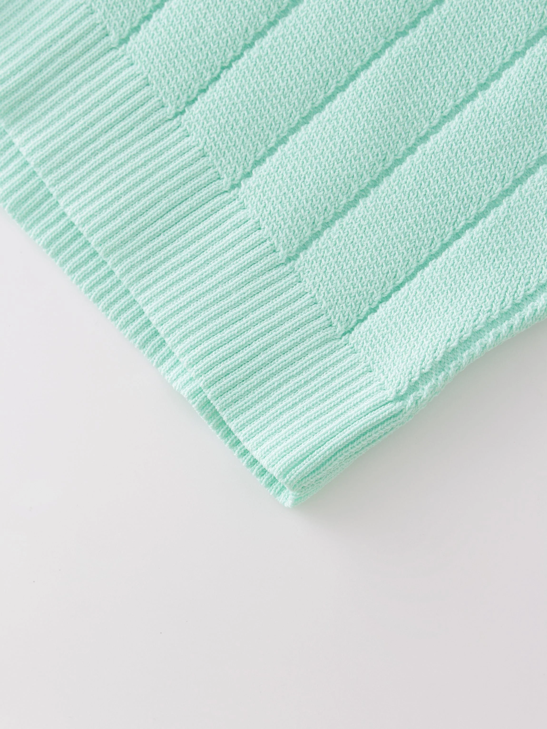 Silky Knit Cropped Cardigan-Mint Green
