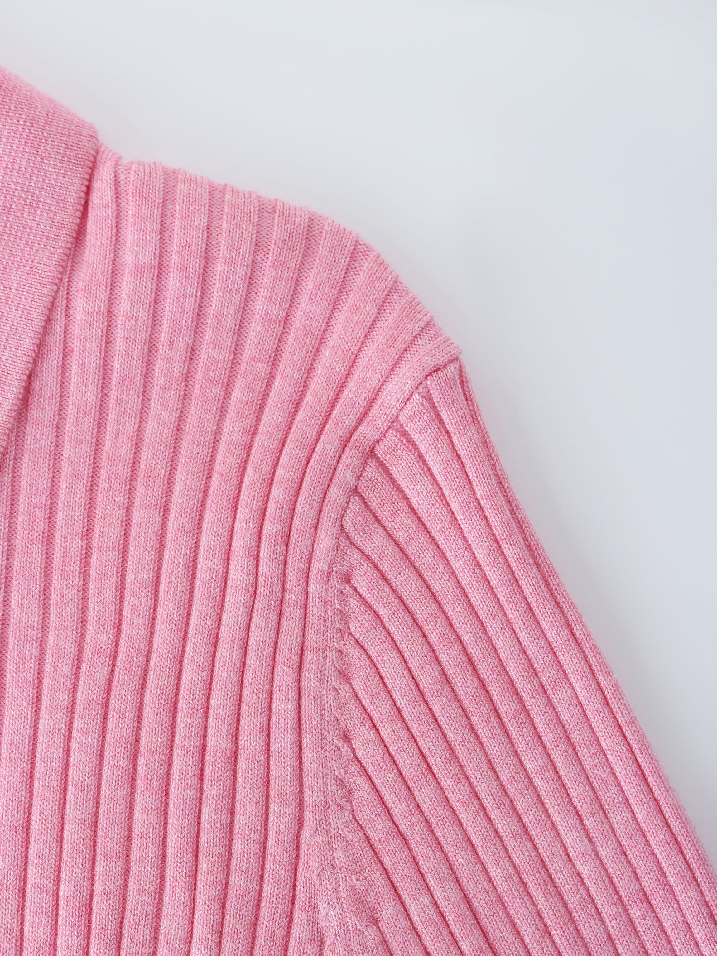 Ribbed Striped Polo Sweater-Sunset Stripe
