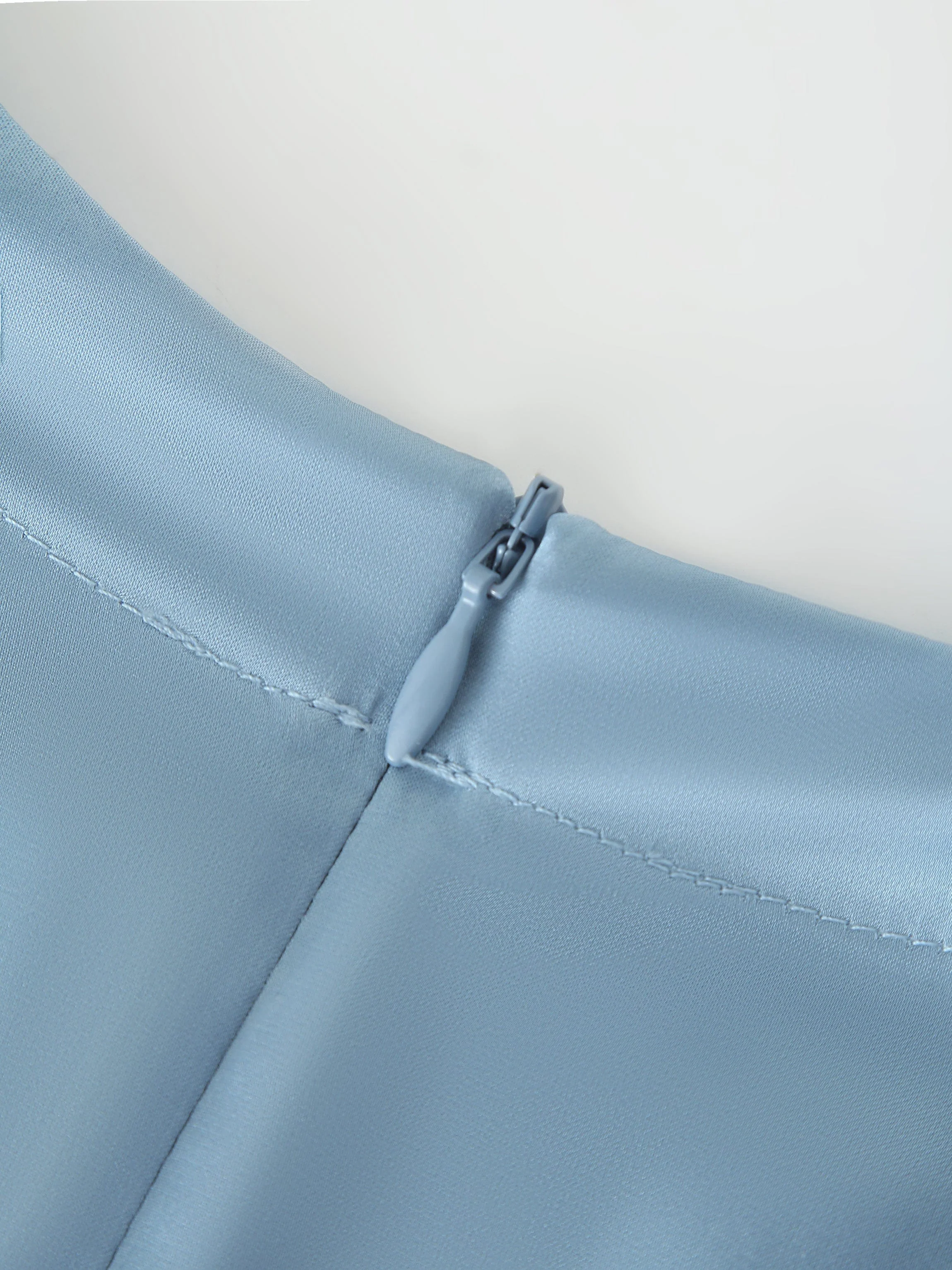 Satin Top-Light Blue