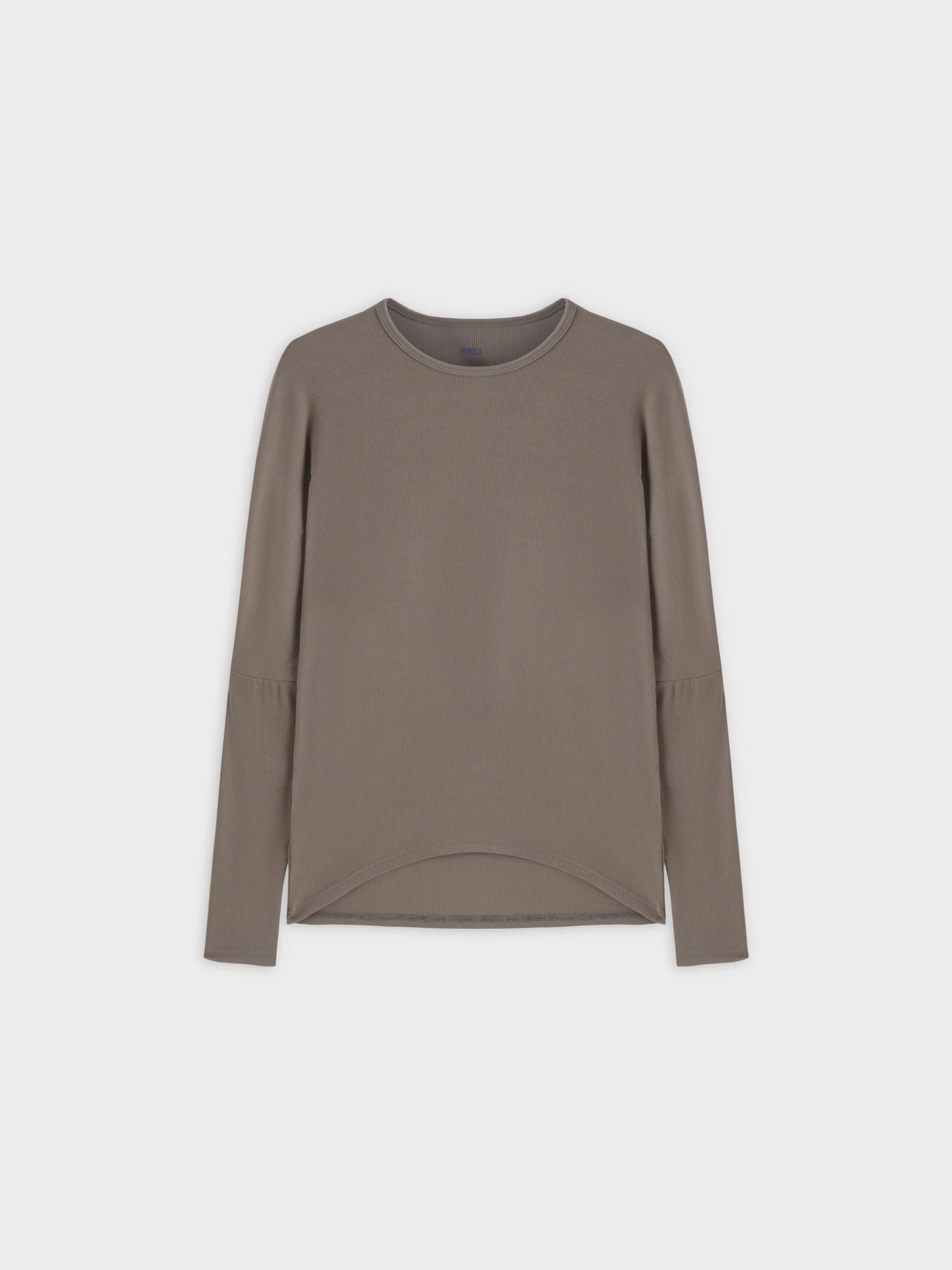 Crew Ribbed Dolman-Olive
