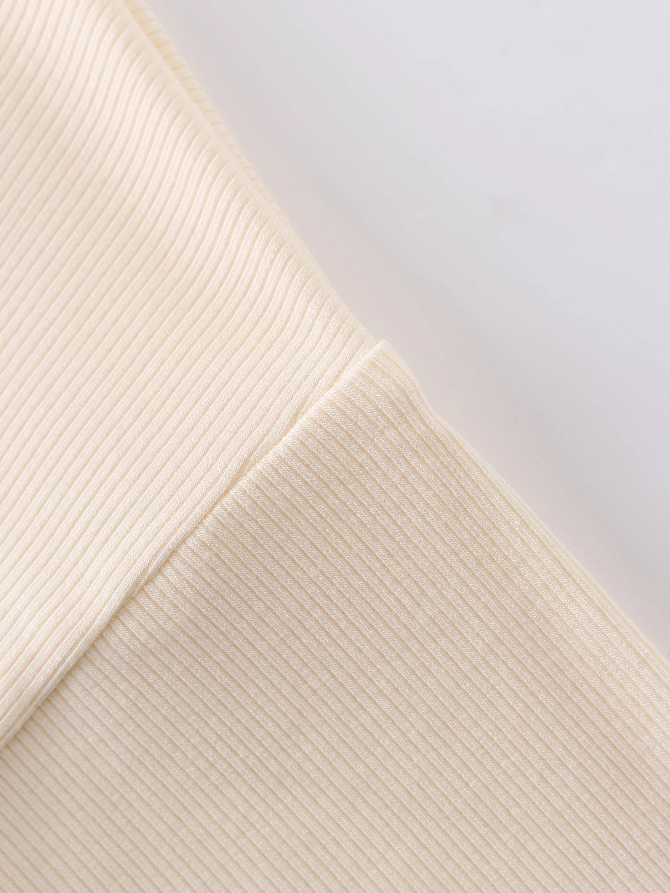 Ribbed Swing Tee-Ivory