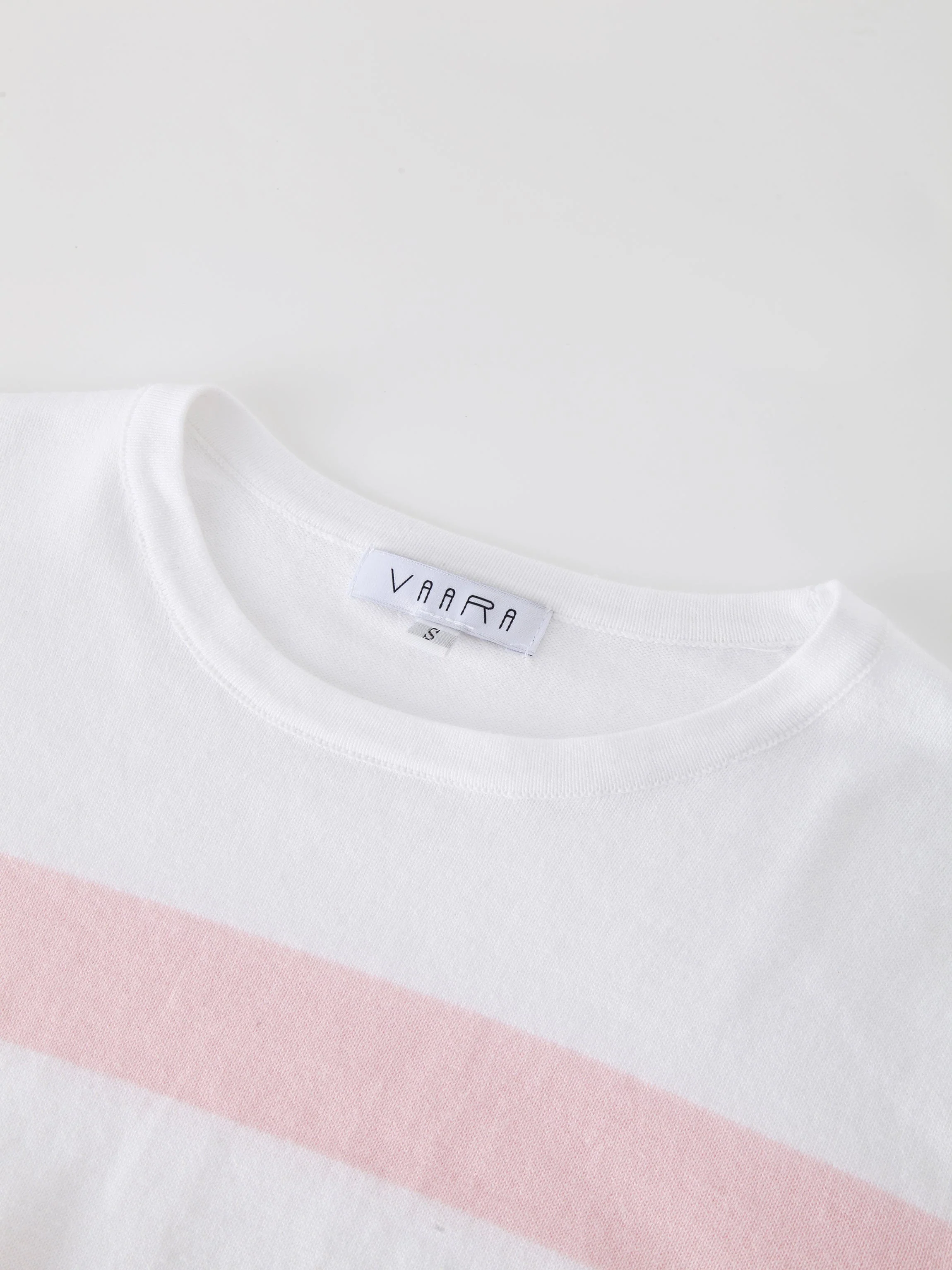Striped Cotton Sweater-Light Pink