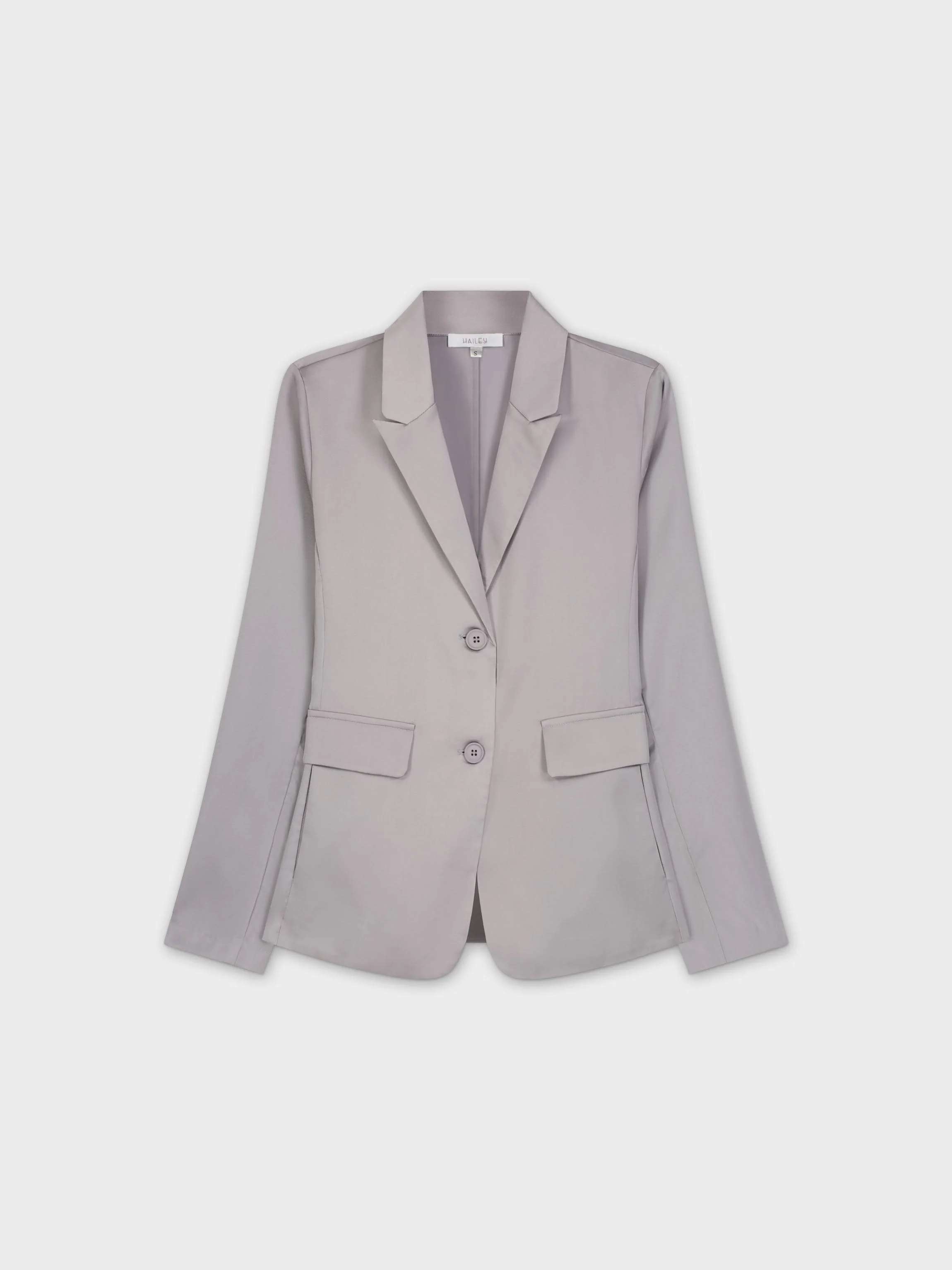 Satin Blazer-Grey