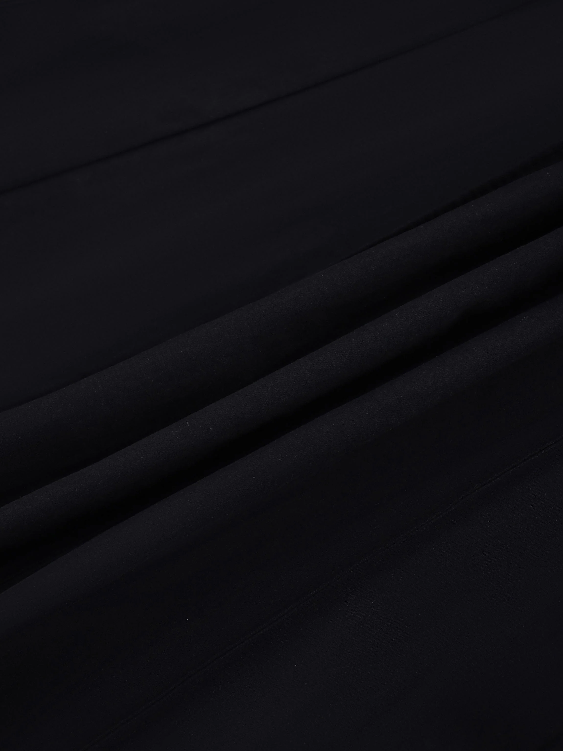 Cotton Pleated Skirt-Black