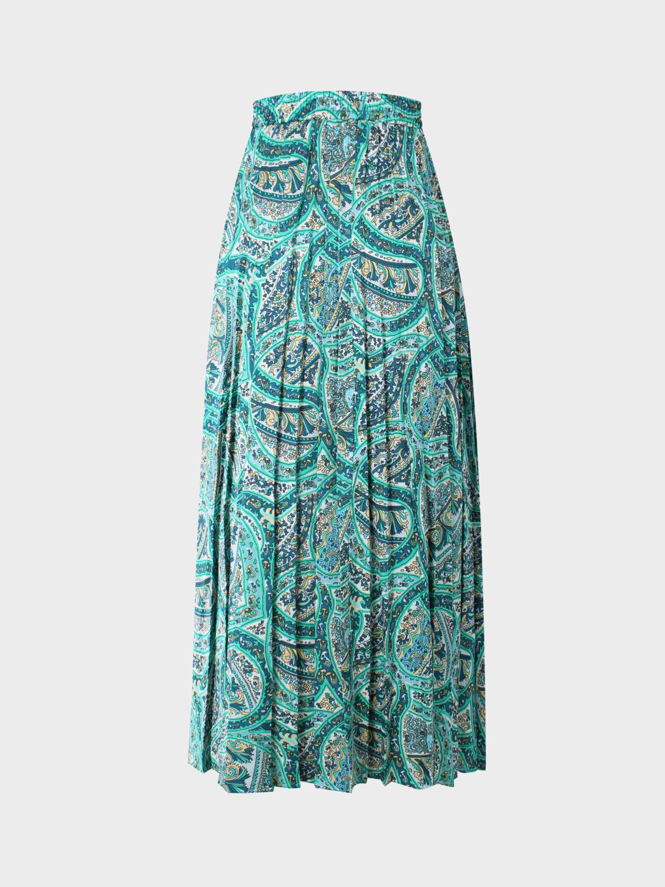 Covered Band Pleated Skirt 37