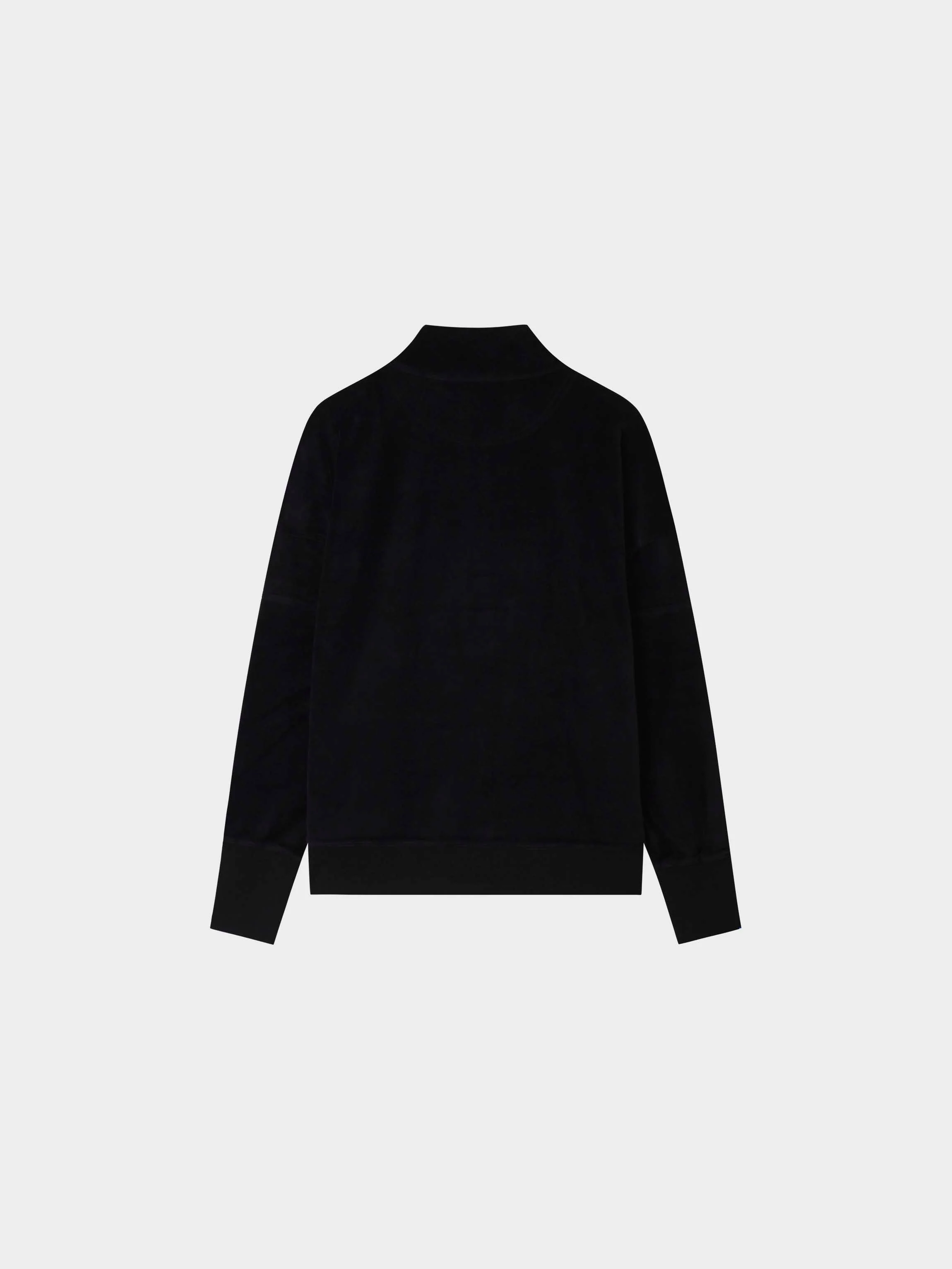 Velour Half Zip-Black