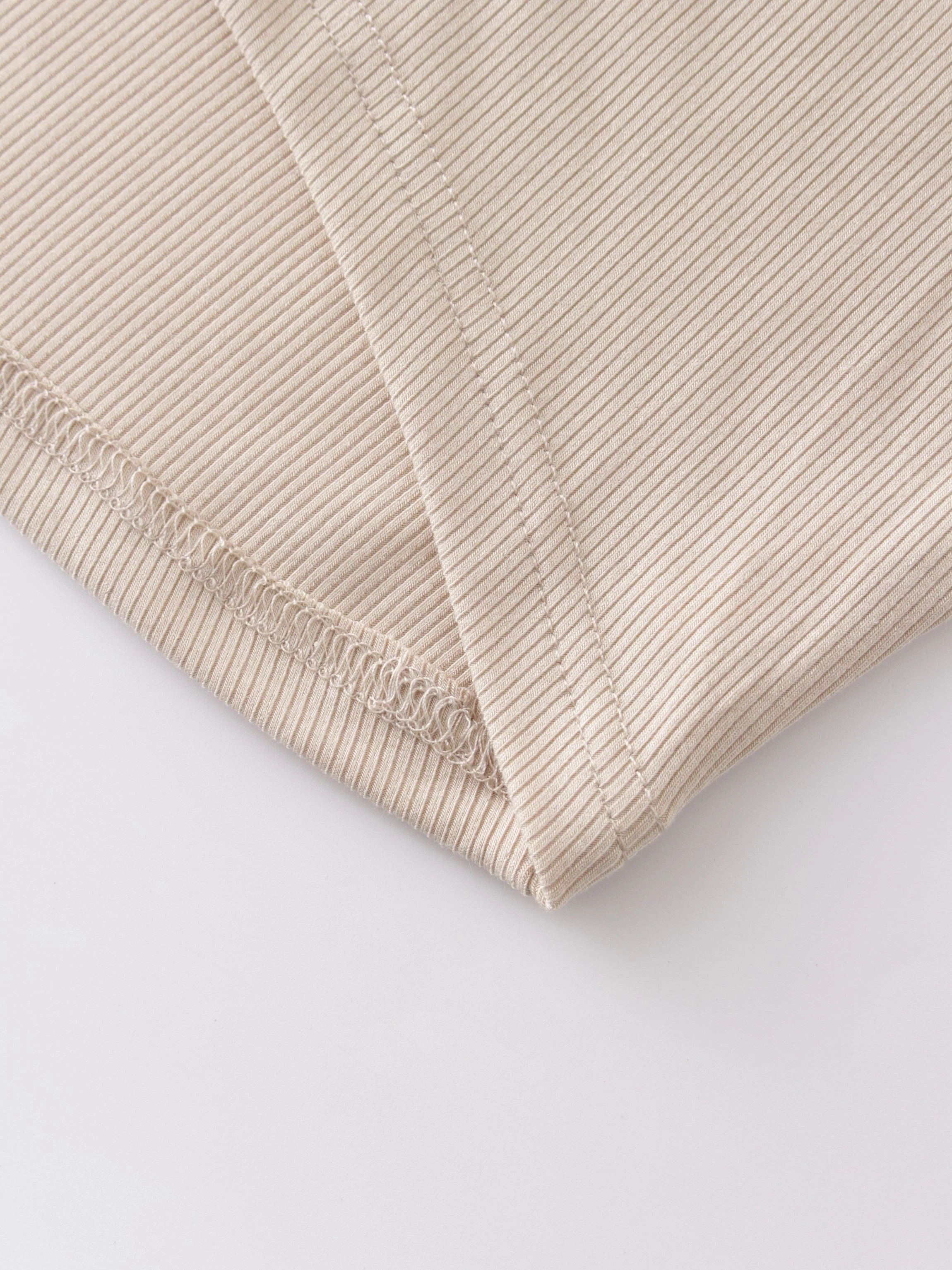 Crew Ribbed Dolman-Tan