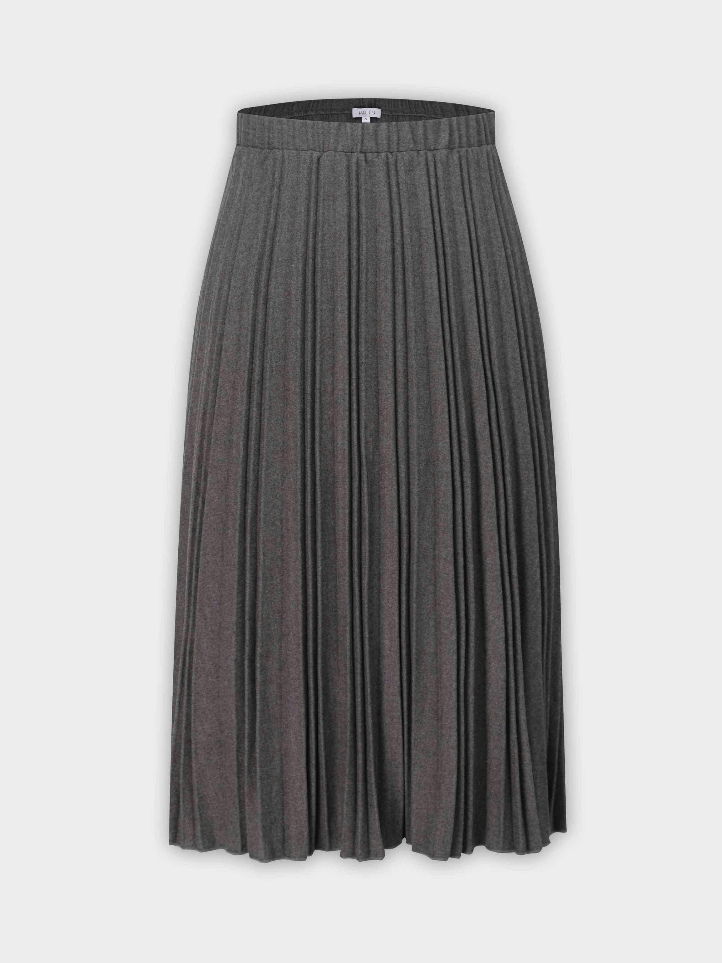Wool Blend Pleated Skirt 25.5
