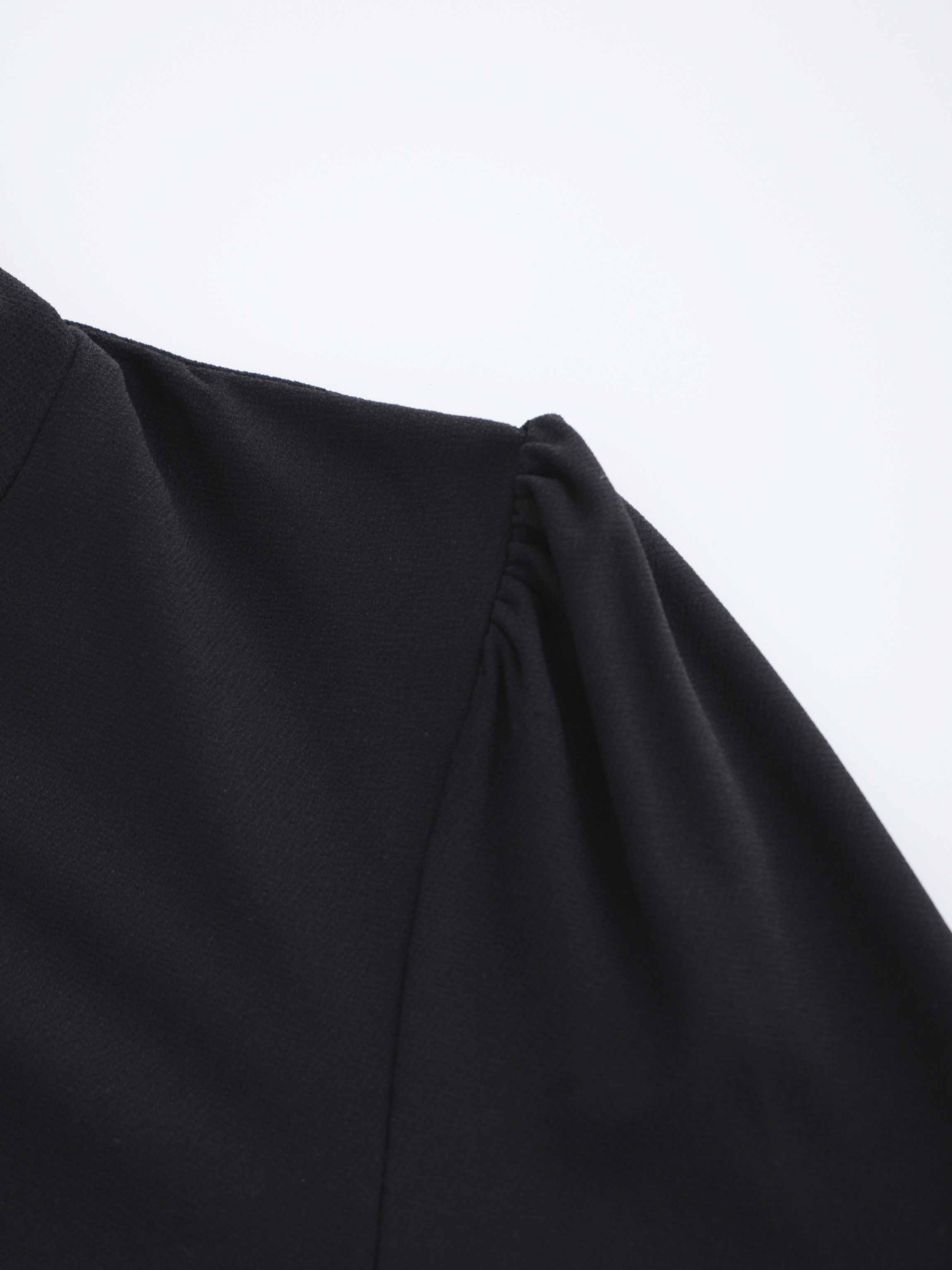 Front Knot Pleat Dress 50