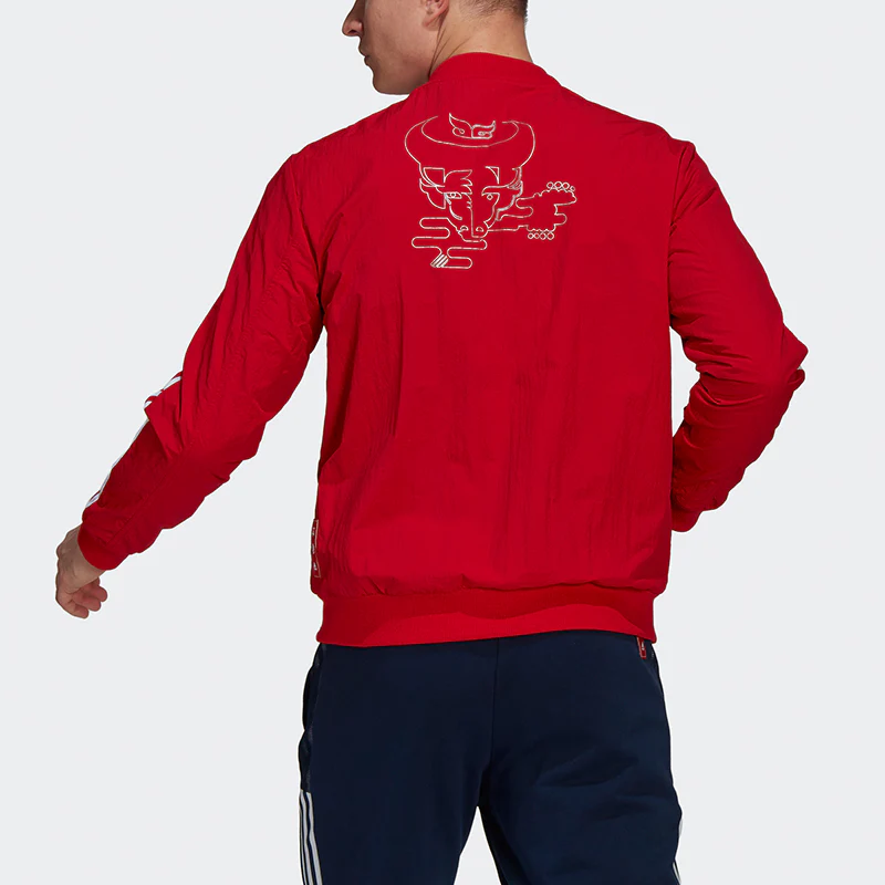 adidas Afc Cny Bomber Series Arsenal Soccer/Football Sports Jacket Red GU6959 - PersonalJerseys