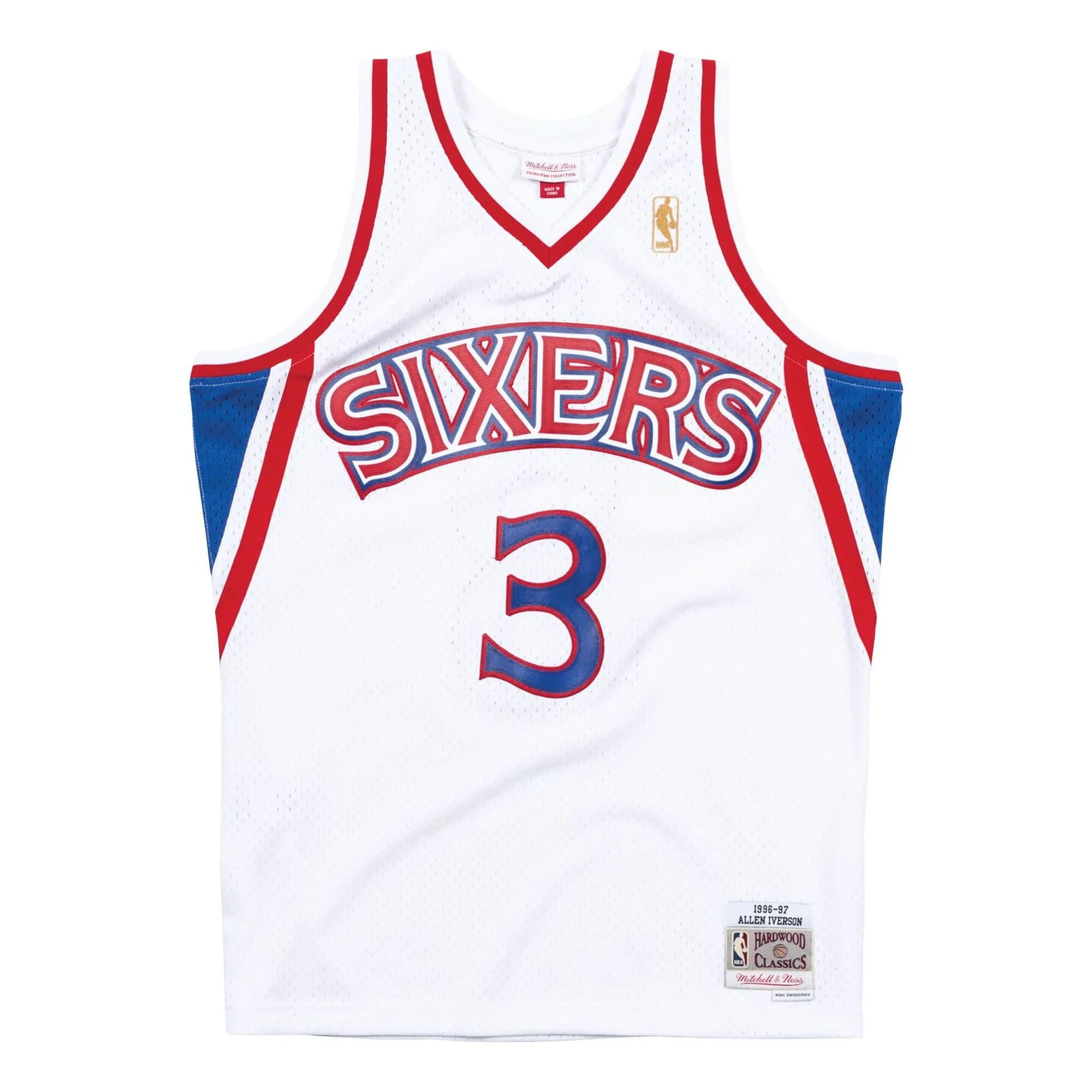 Mitchell & Ness x NBA Philadelphia 76ers 1996-97 Home Swingman Jersey 'Allen Iverson 3' 7226-320-96AIVER - PersonalJerseys