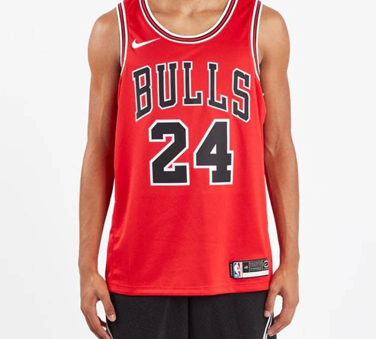 Nike NBA Basketball Jersey SW Fan Edition Chicago Bulls Markkanen 24 Red 864465-664 - PersonalJerseys