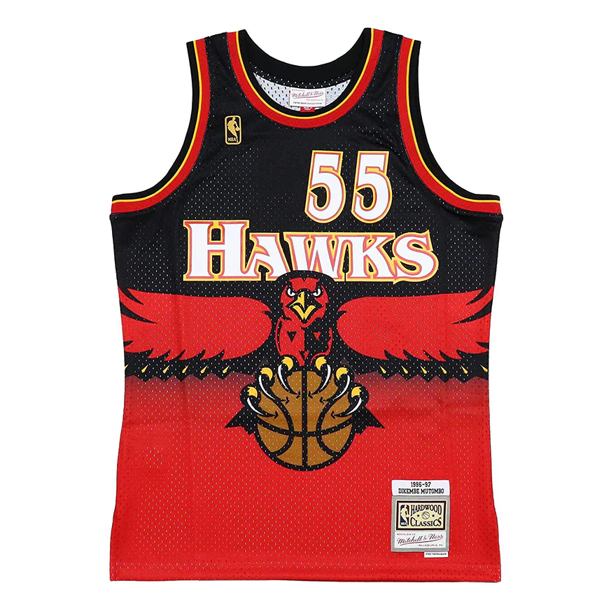 Mitchell & Ness x NBA Atlanta Hawks Swingman Jersey 1996-97 'Dikembe Mutombo 55' SMJYGS18138-AHASCAR96DMO - PersonalJerseys