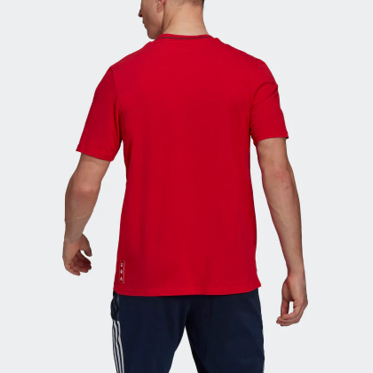adidas Afc Cny Tee Series Arsenal Soccer/Football Sports Printing Round Neck Short Sleeve Red GK9399 - PersonalJerseys