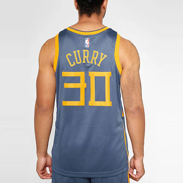 Nike NBA Jersey SW Fan Edition 18-19 Season Golden State Warriors Stephen Curry Warrior 3 0 City limited Blue AJ4610-428 - PersonalJerseys