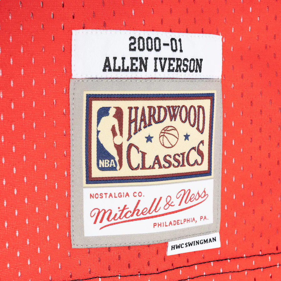 Mitchell & Ness x NBA Philadelphia 76ers 2000-01 Split Swingman Jersey 'Allen Iverson 3' SMJY4845-P7600AIVBKRD - PersonalJerseys