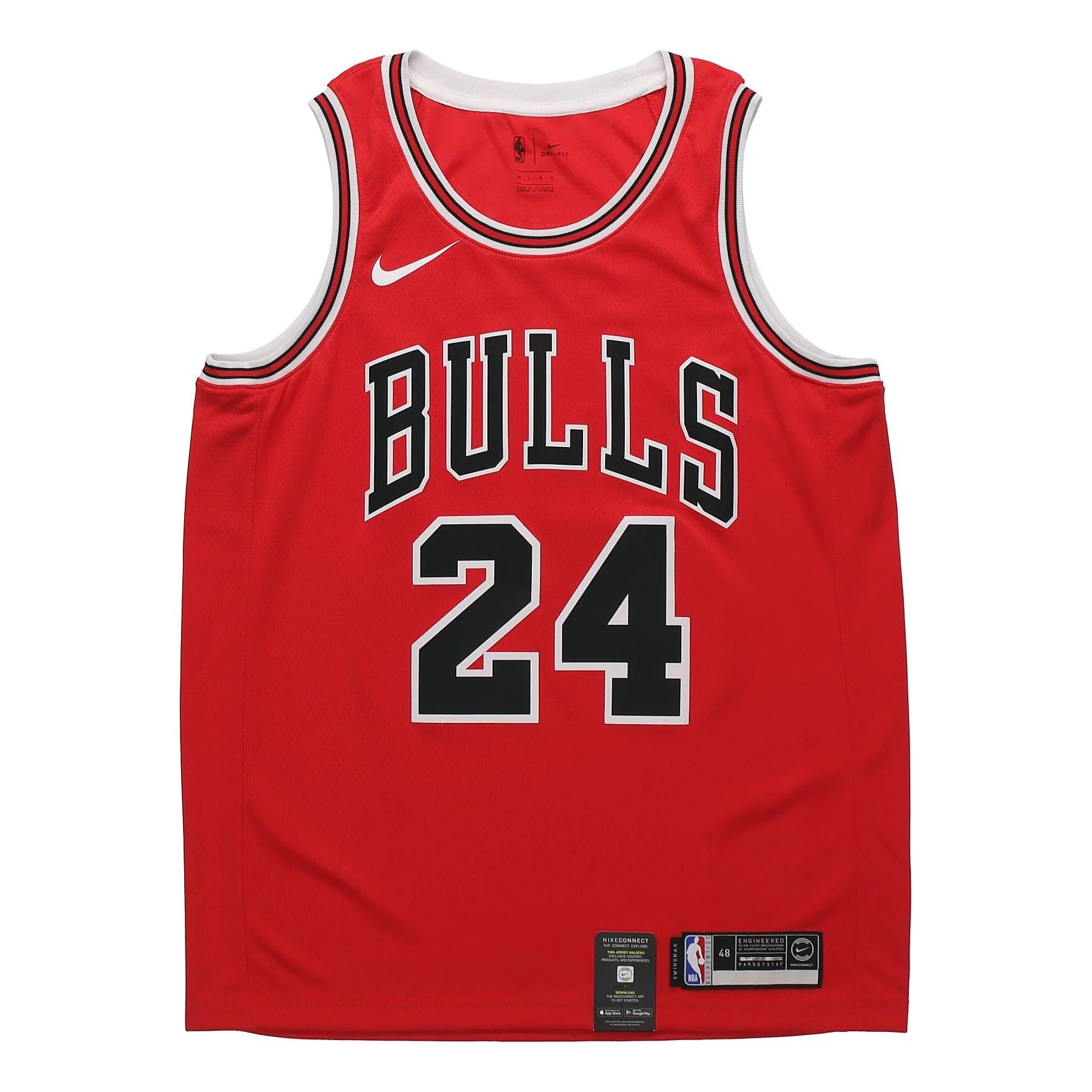 Nike NBA Basketball Jersey SW Fan Edition Chicago Bulls Markkanen 24 Red 864465-664 - PersonalJerseys