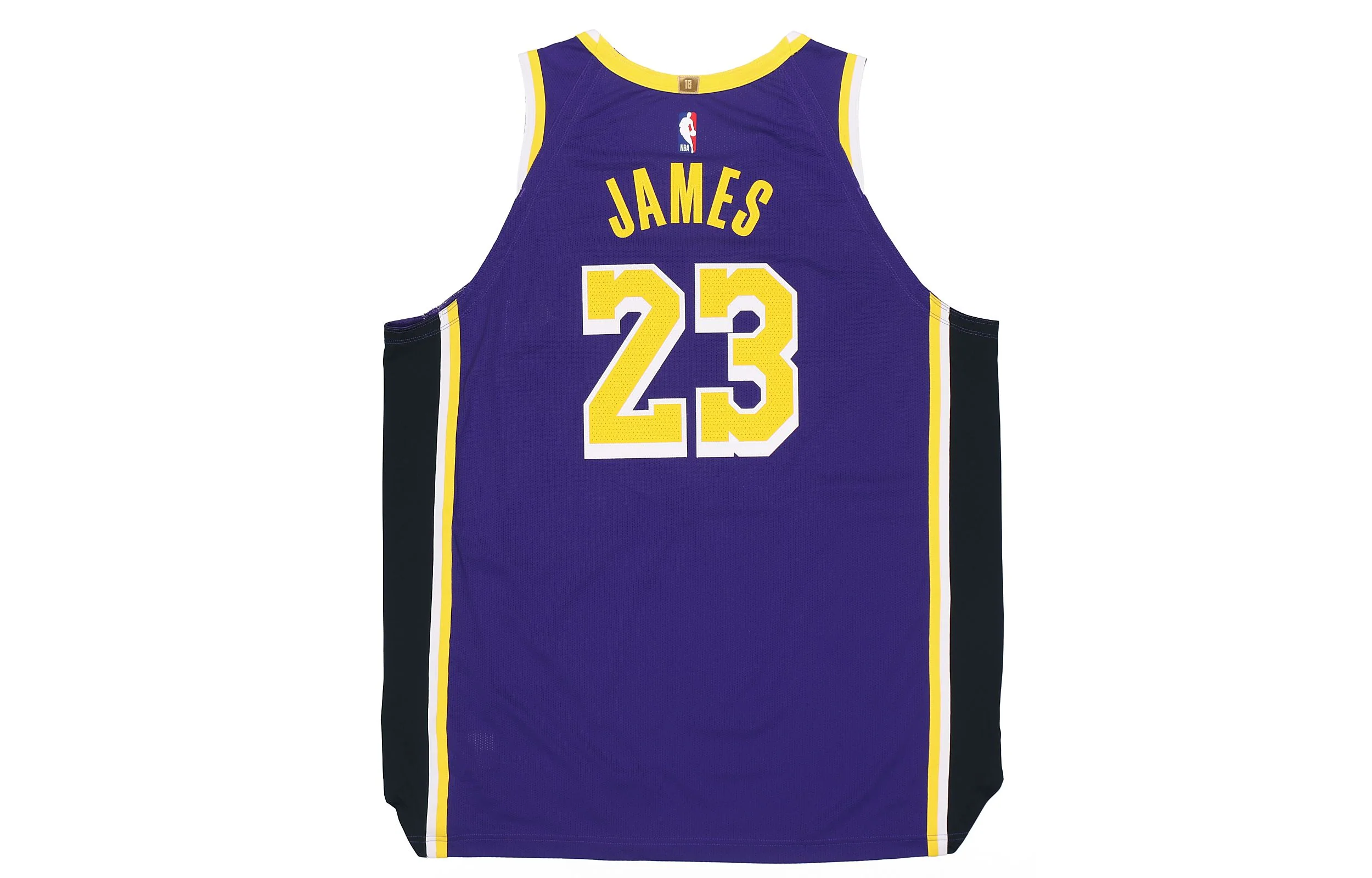 Nike NBA Authentic AU Player Edition Los Angeles Lakers LeBron James No. 23 Basketball Jersey/Vest Purple AJ5197-505 - PersonalJerseys