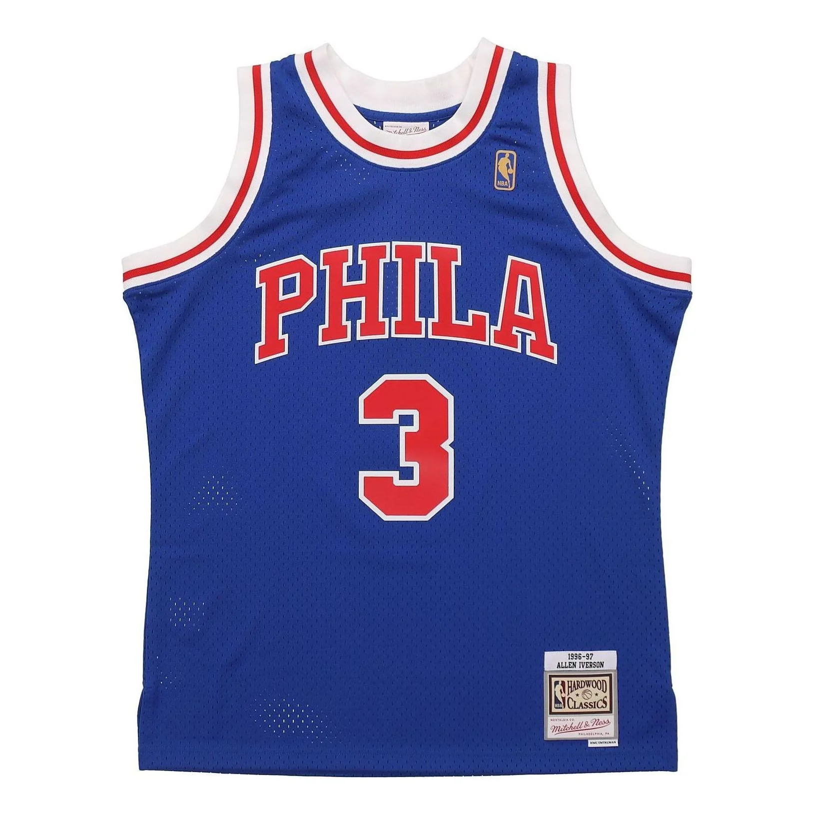 Mitchell & Ness x NBA Philadelphia 76ers 1996-97 Swingman Jersey 'Allen Iverson 3' SMJYGS18197-P76ROYA96AIV - PersonalJerseys