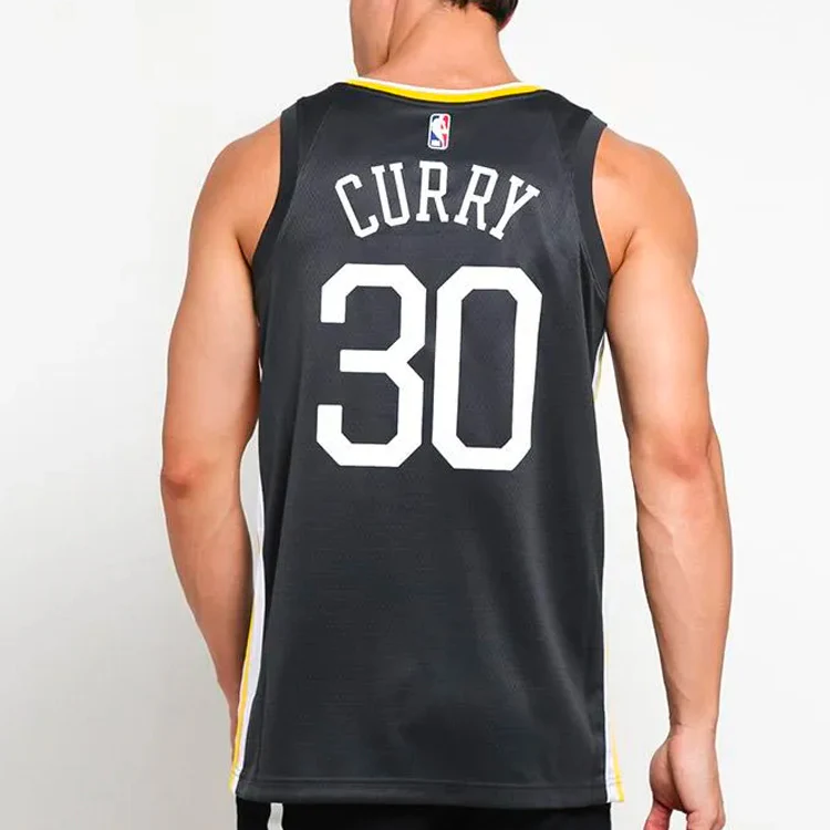 Nike NBA Stephen Curry Statement Edition Swingman Basketball Jersey SW Fan Edition Golden State Warriors Coal Black 877205-060 - PersonalJerseys