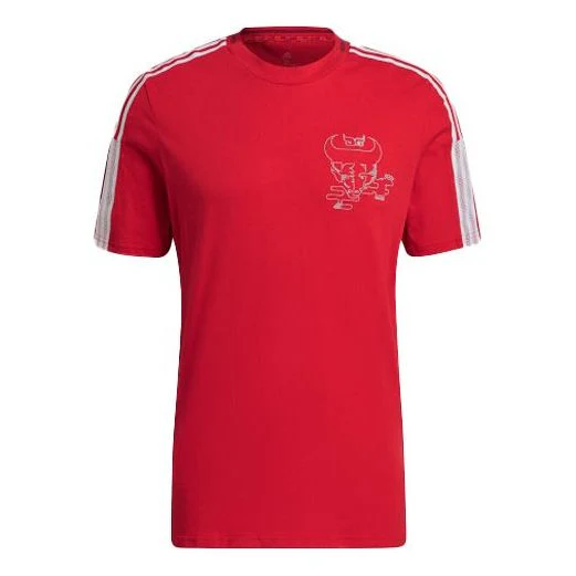adidas Afc Cny Tee Series Arsenal Soccer/Football Sports Printing Round Neck Short Sleeve Red GK9399 - PersonalJerseys