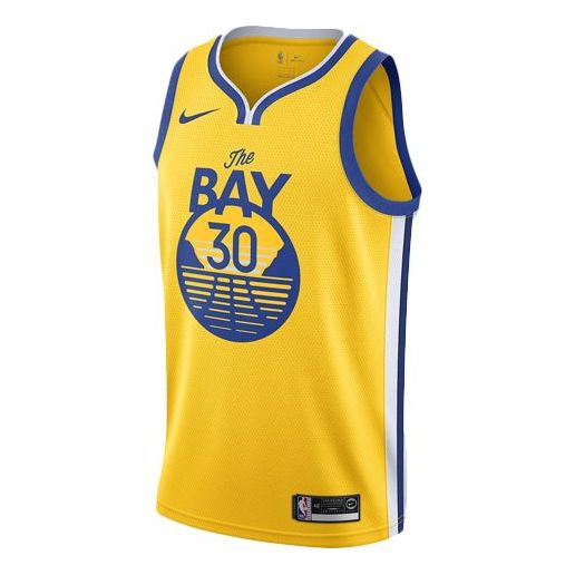 Nike NBA Swingman Jersey SW golden state warriors stephen curry Yellow AT9799-731 - PersonalJerseys