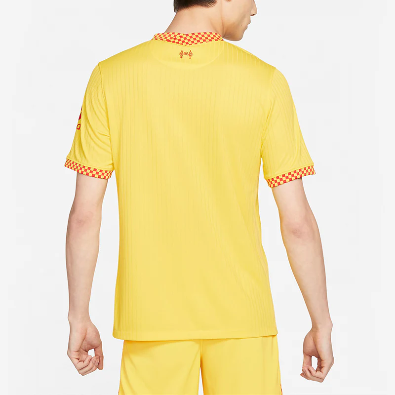 Men's Nike Training Sports Short Sleeve Soccer/Football Jersey SW Fan Edition 21-22 Season Liverpool Away Yellow DB5902-704 - PersonalJerseys