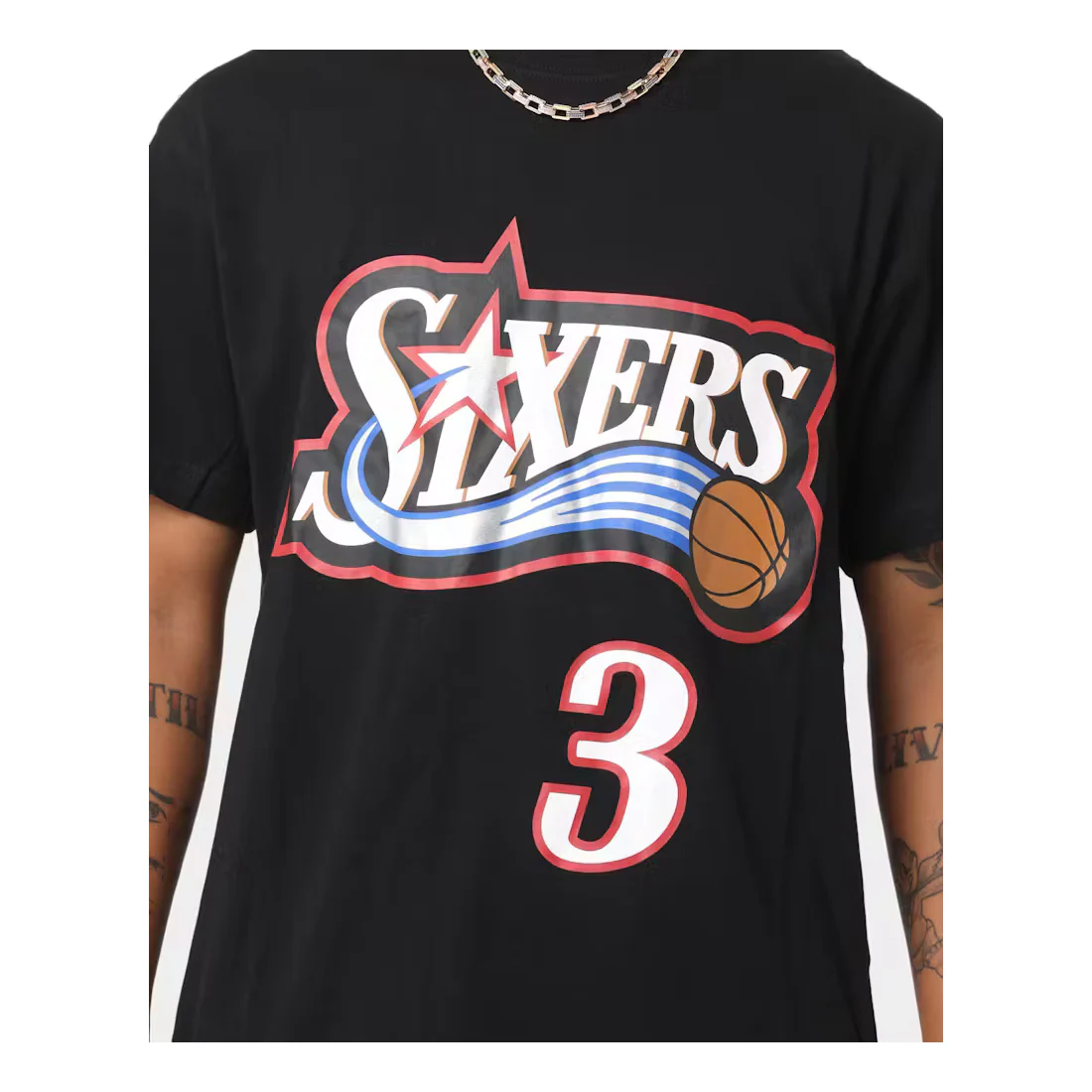 Mitchell & Ness x NBA Philadelphia 76ers T-shirt 'Allen Iverson 3' MNAI0163 - PersonalJerseys