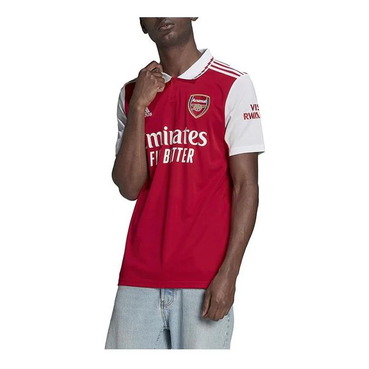 Men's adidas Alphabet Logo Embroidered Short Sleeve Soccer/Football Jersey SW Fan Edition Arsenal Red H35903 - PersonalJerseys