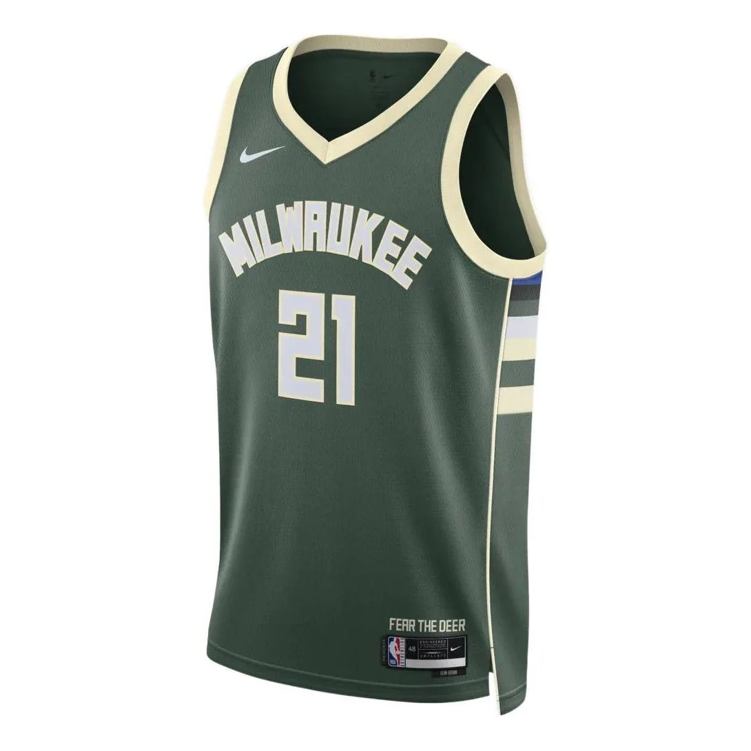 Nike Dri-FIT NBA Milwaukee Bucks Jrue Holiday Icon Edition 2022/23 Swingman Jersey DN2012-326 - PersonalJerseys