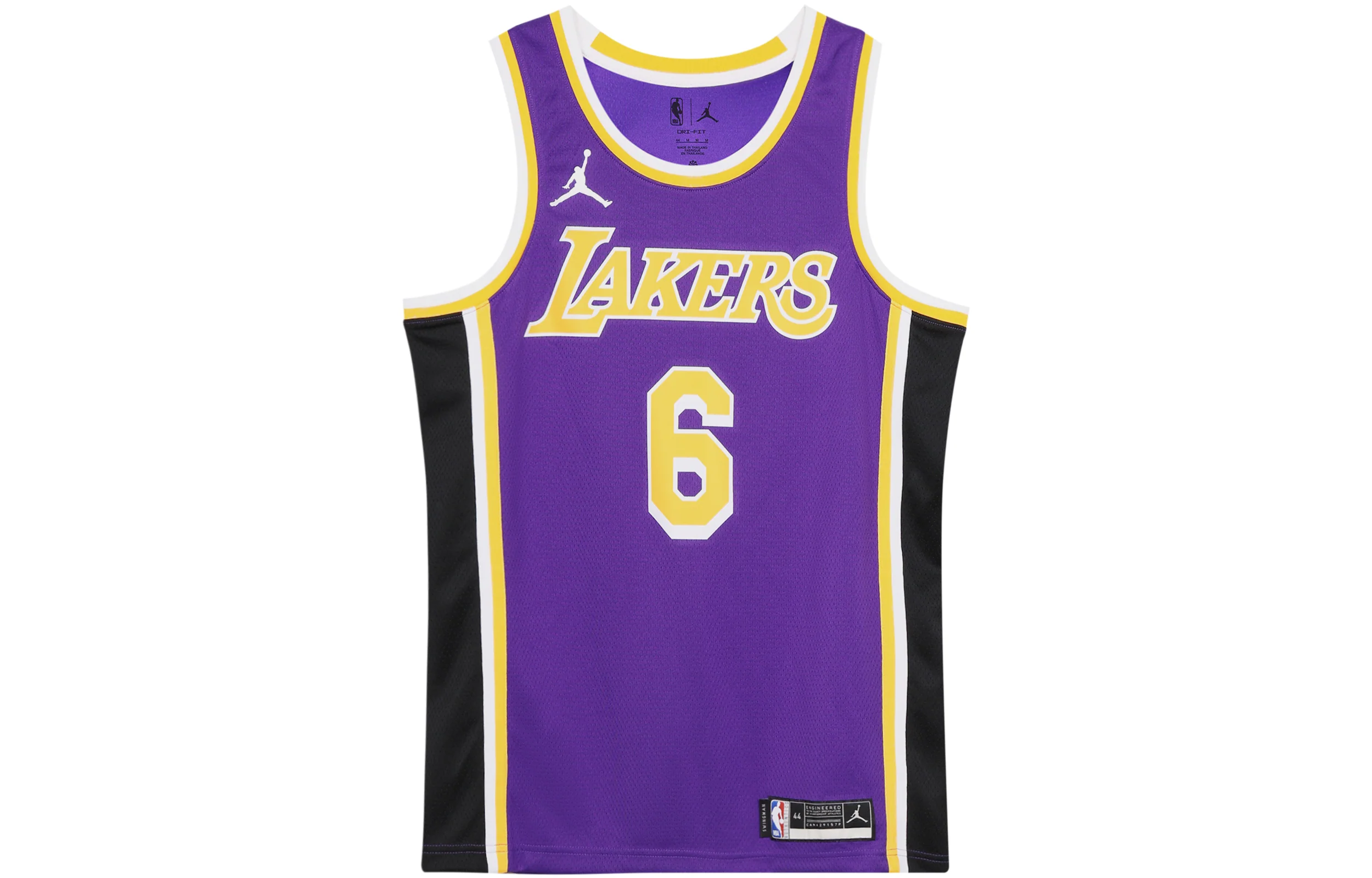 Men's Nike NBA Quick Dry Sports Basketball SW Fan Edition Version Los Angeles Lakers Lebron James No. 6 Purple Jersey CV9481-513 - PersonalJerseys
