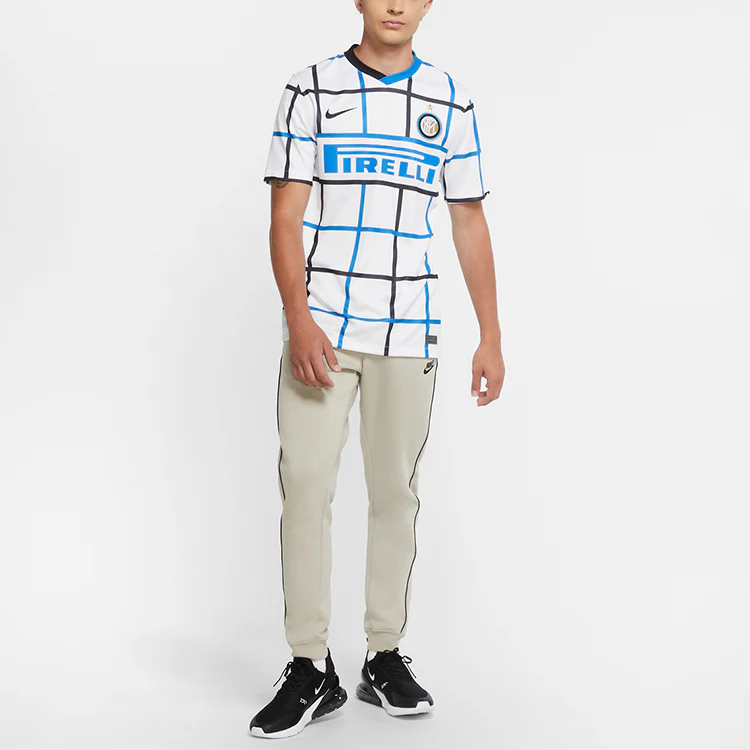 Nike Inter Milan Away Fan Edition 2020/21 Season Plaid Soccer/Football Jersey White CD4239-101 - PersonalJerseys