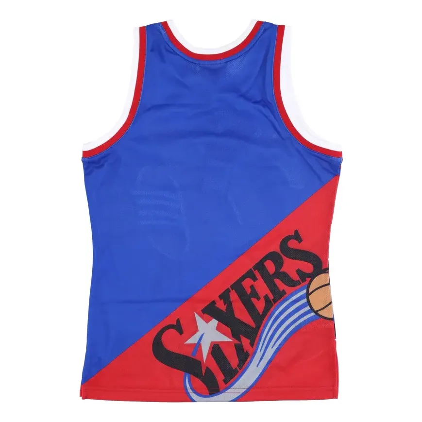 Mitchell & Ness x NBA Big Face Fashion Tank 5.0 'Philadelphia 76ers' TMTK4350-P76YYPPPBLUE - PersonalJerseys