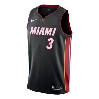 Nike NBA Dwyane Wade Icon Edition Swingman Jersey Miami Heat No. 3 Team limited SW Fan Edition Black 864487-025 - PersonalJerseys