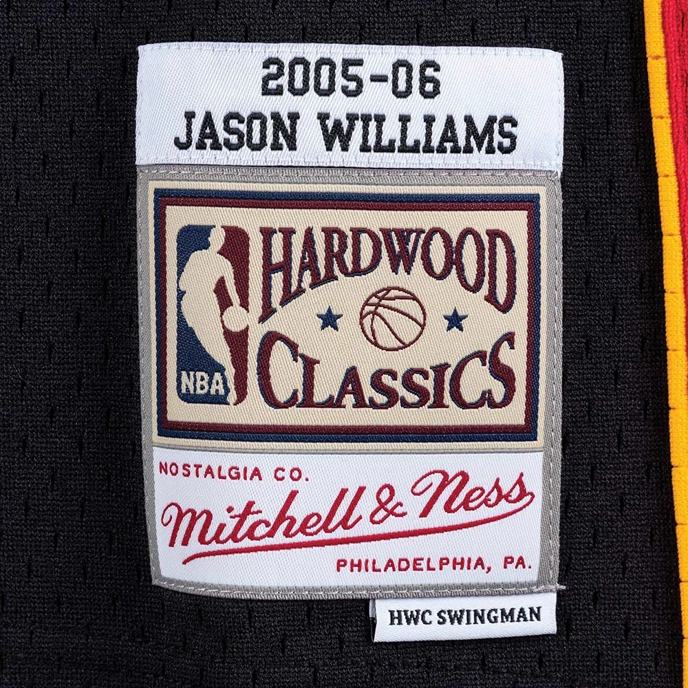 Mitchell & Ness x NBA Miami Heat Road 2005-06 Swingman Jersey 'Jason Williams 55' SMJYAC18018-MHEBLCK05JWI - PersonalJerseys