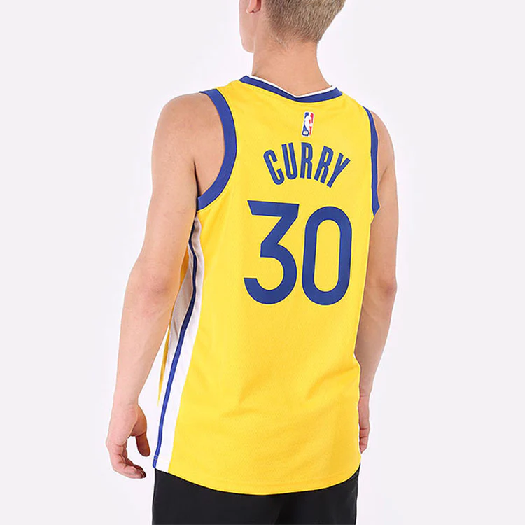 Air Jordan NBA Stephen Curry Warriors Statement Edition 2020 Swingman Jersey Yellow CV9477-729 - PersonalJerseys