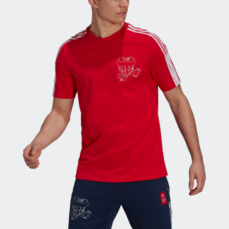 adidas Afc Cny Tee Series Arsenal Soccer/Football Sports Printing Round Neck Short Sleeve Red GK9399 - PersonalJerseys