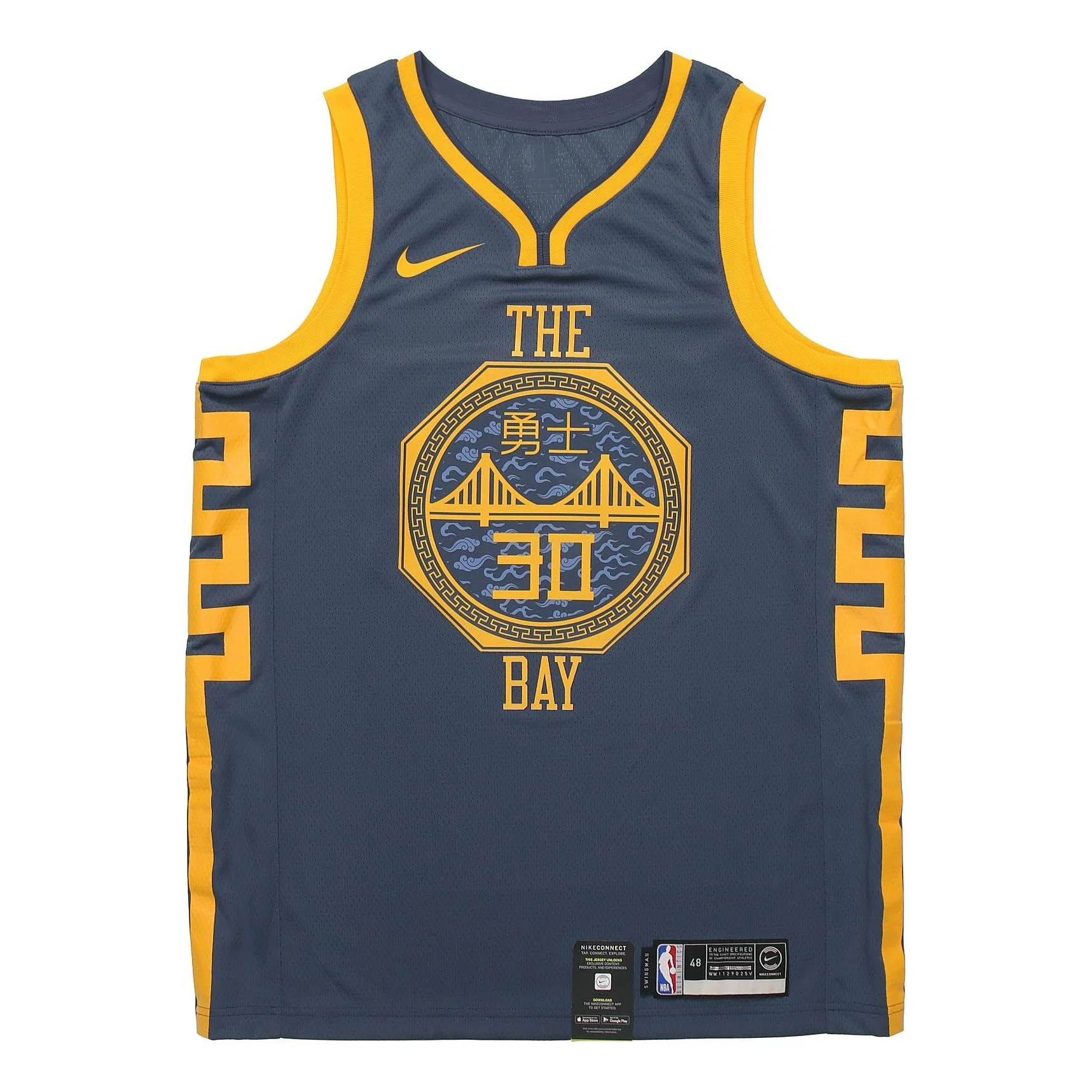 Nike NBA Jersey SW Fan Edition 18-19 Season Golden State Warriors Stephen Curry Warrior 3 0 City limited Blue AJ4610-428 - PersonalJerseys