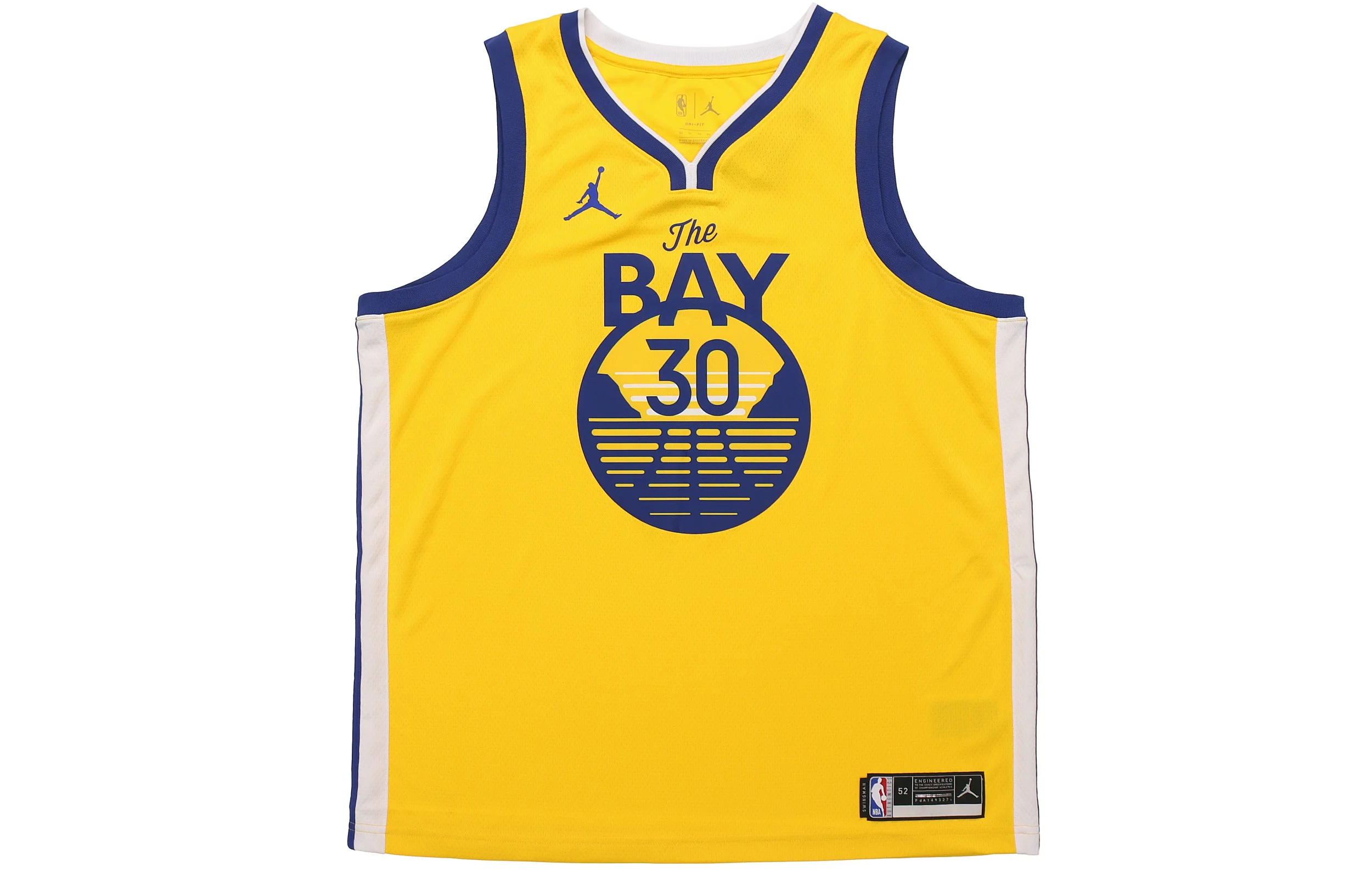 Air Jordan NBA Stephen Curry Warriors Statement Edition 2020 Swingman Jersey Yellow CV9477-729 - PersonalJerseys