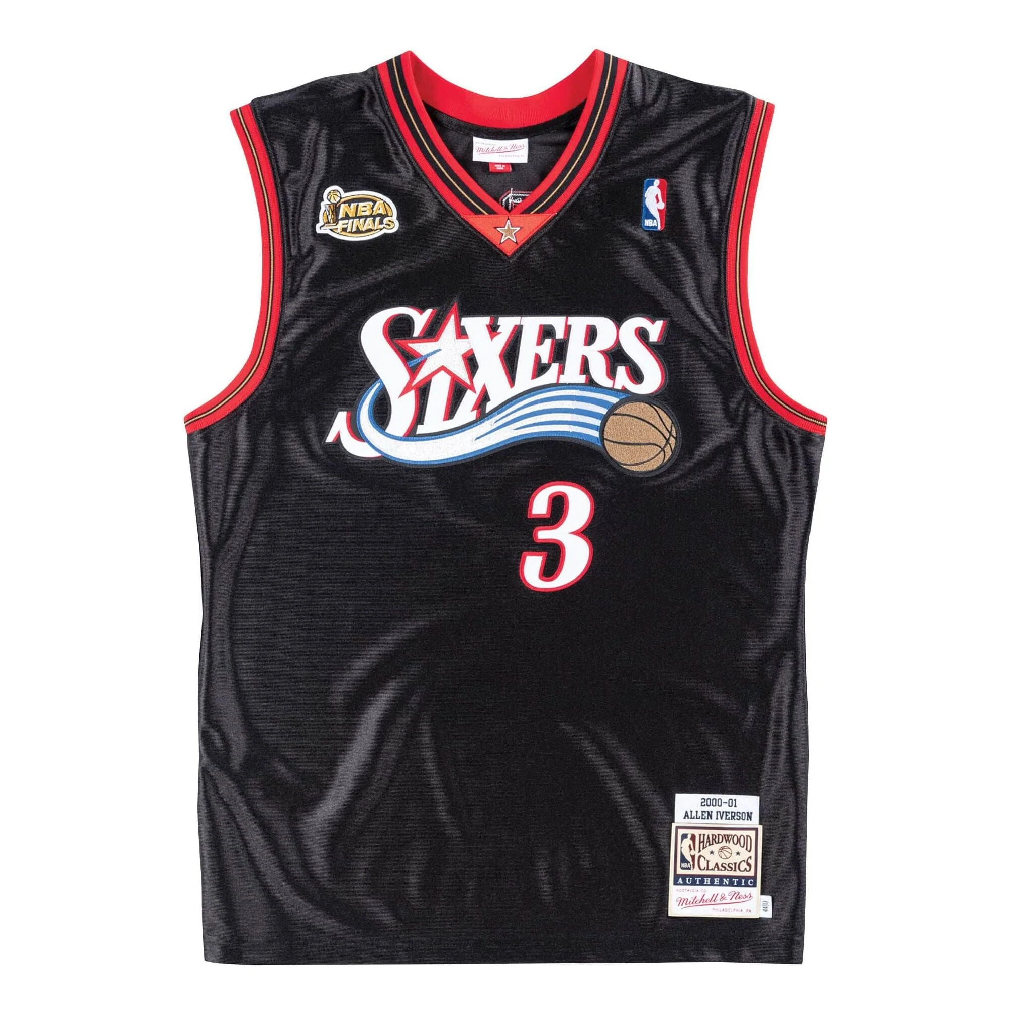 Mitchell & Ness x NBA Philadelphia 76ers 2000-01 Road Finals Jerseys 'Allen Iverson 3' AJY4GS18104-P76BLCK00AIV - PersonalJerseys
