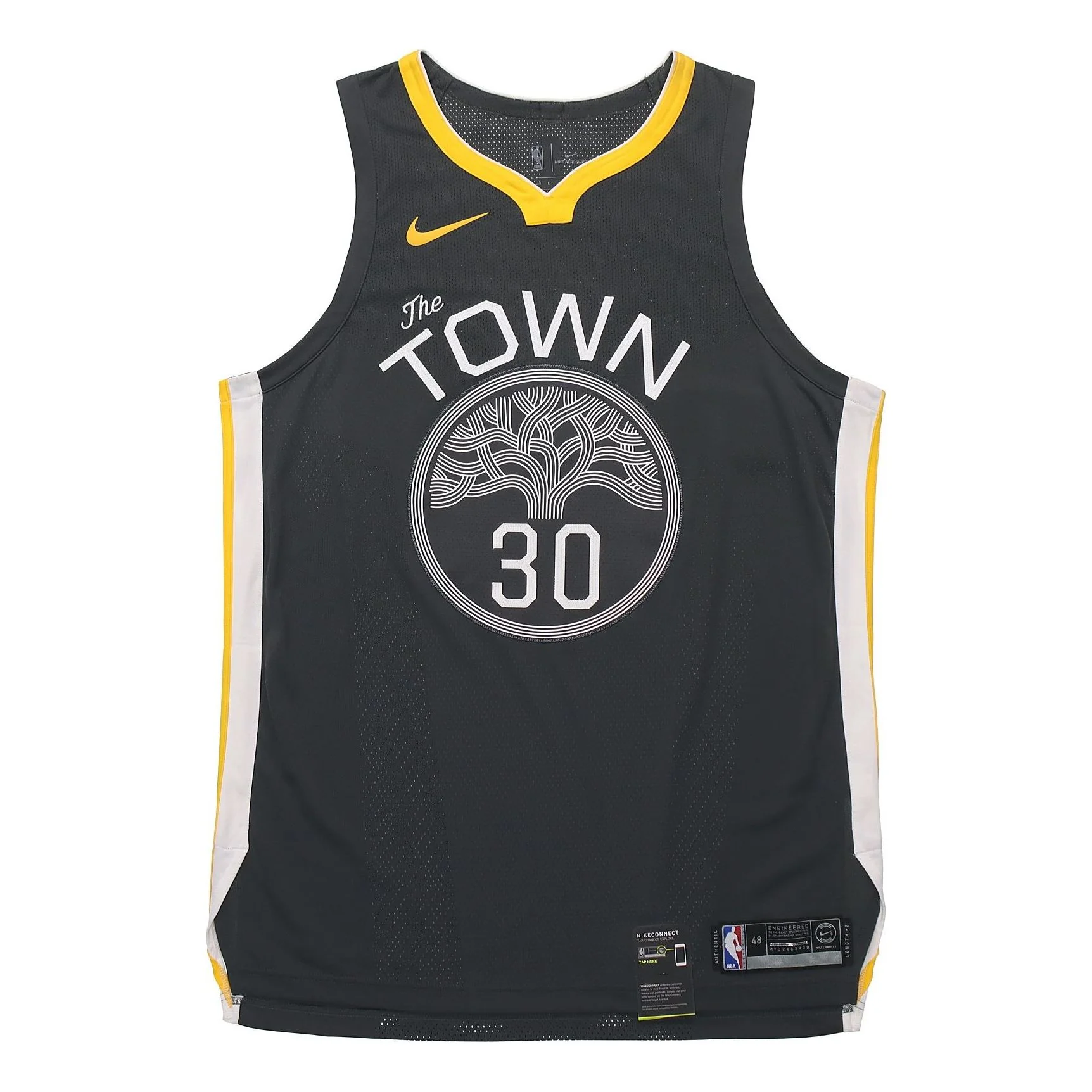 Nike Golden State Warriors Statement Edition Stephen Curry 30 AU Jersey GSW 'Black Yellow' 863152-060 - PersonalJerseys