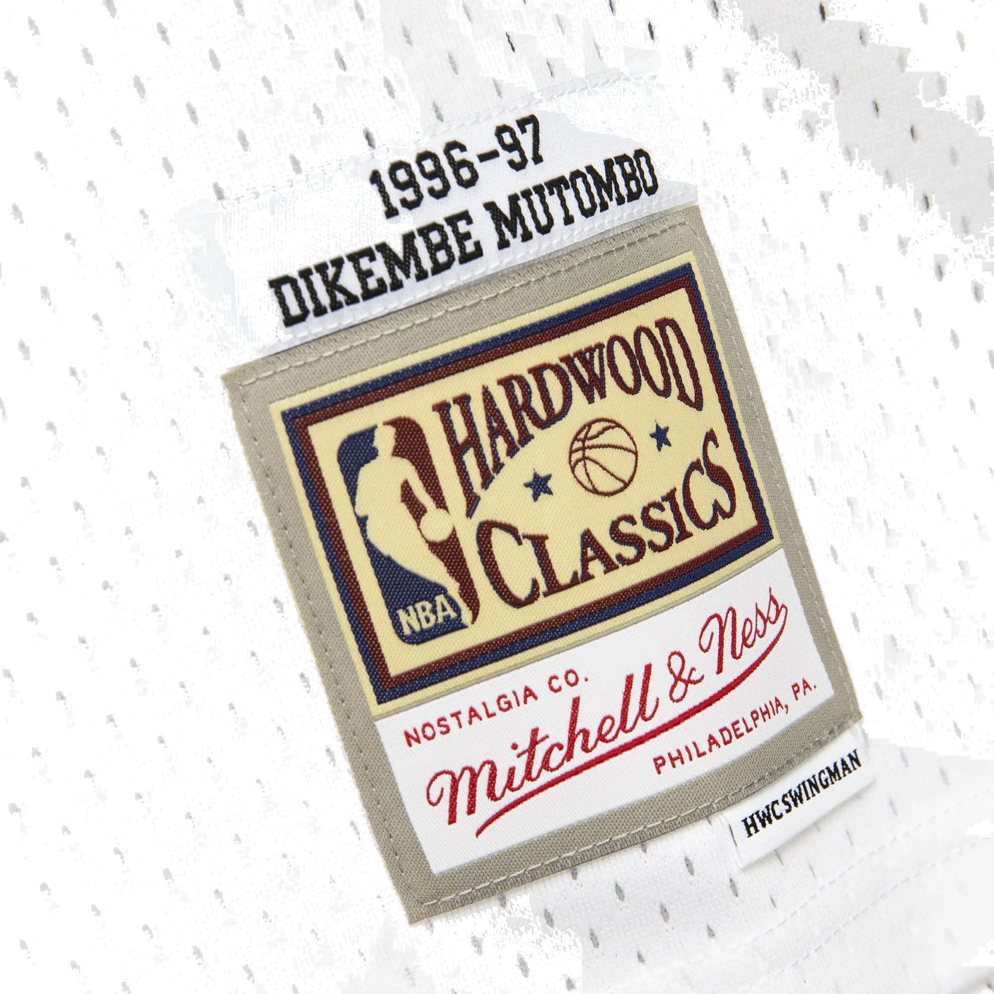 Mitchell & Ness x NBA Atlanta Hawks 1996-97 Swingman Jersey 'Dikembe Mutombo 55' SMJYSB20009-AHAWHIT96DMO - PersonalJerseys